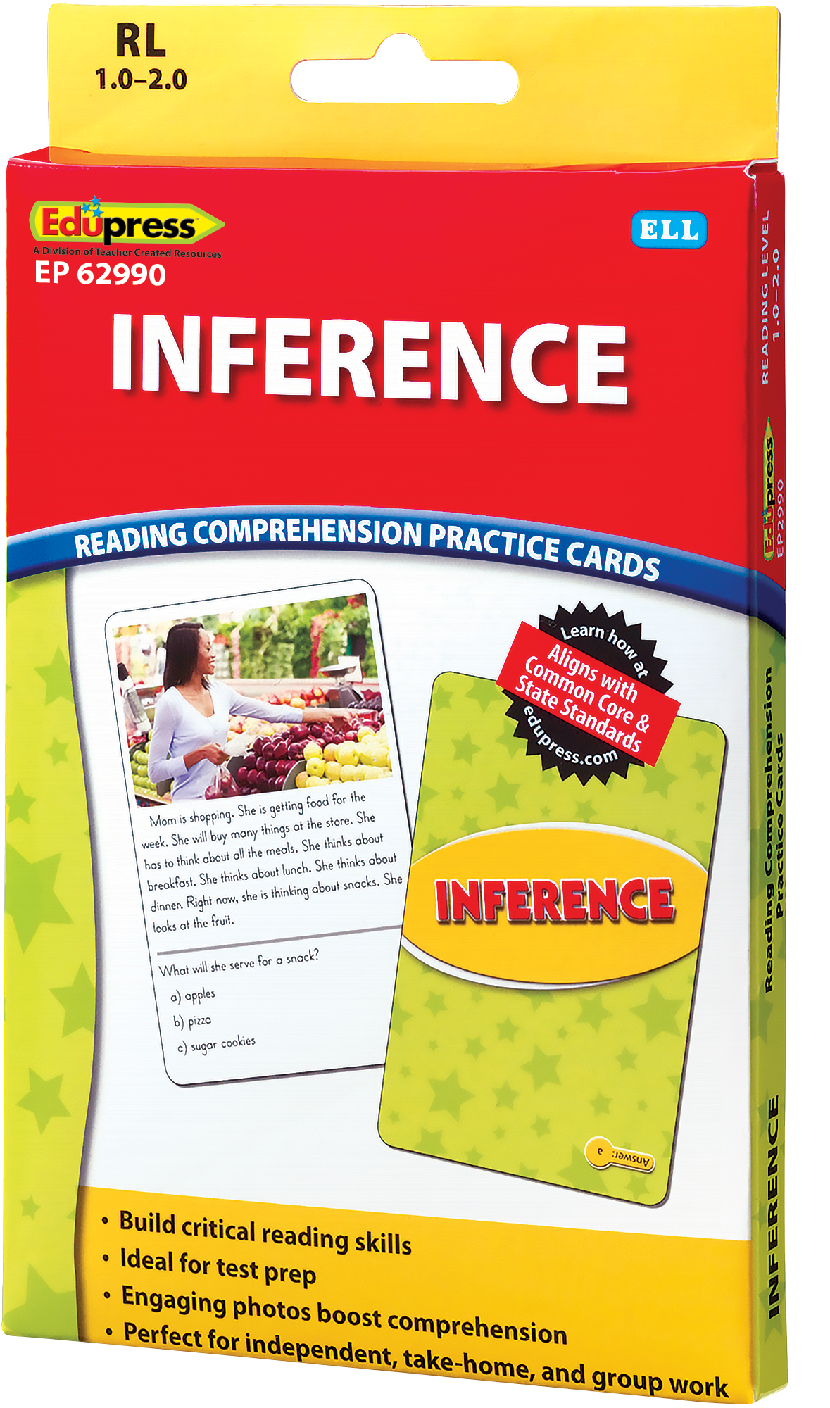 Reading Comprehension Practice Cards: Inference (Yellow Level)