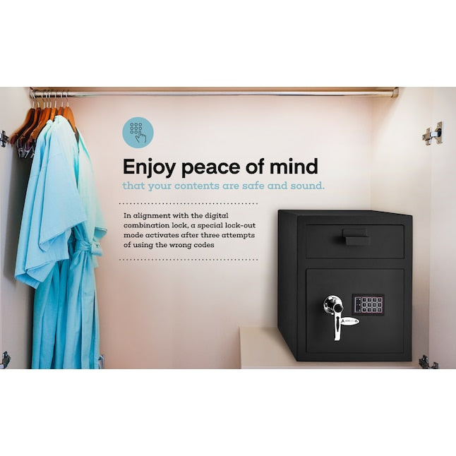 AdirOffice 1.1 cu. ft. Steel Digital Depository Safe with Digital keypad with 30 Key Cabinet
