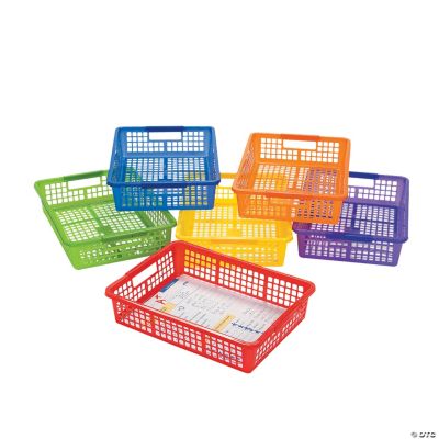 Classroom Storage Basket With Handles - 6 Pieces