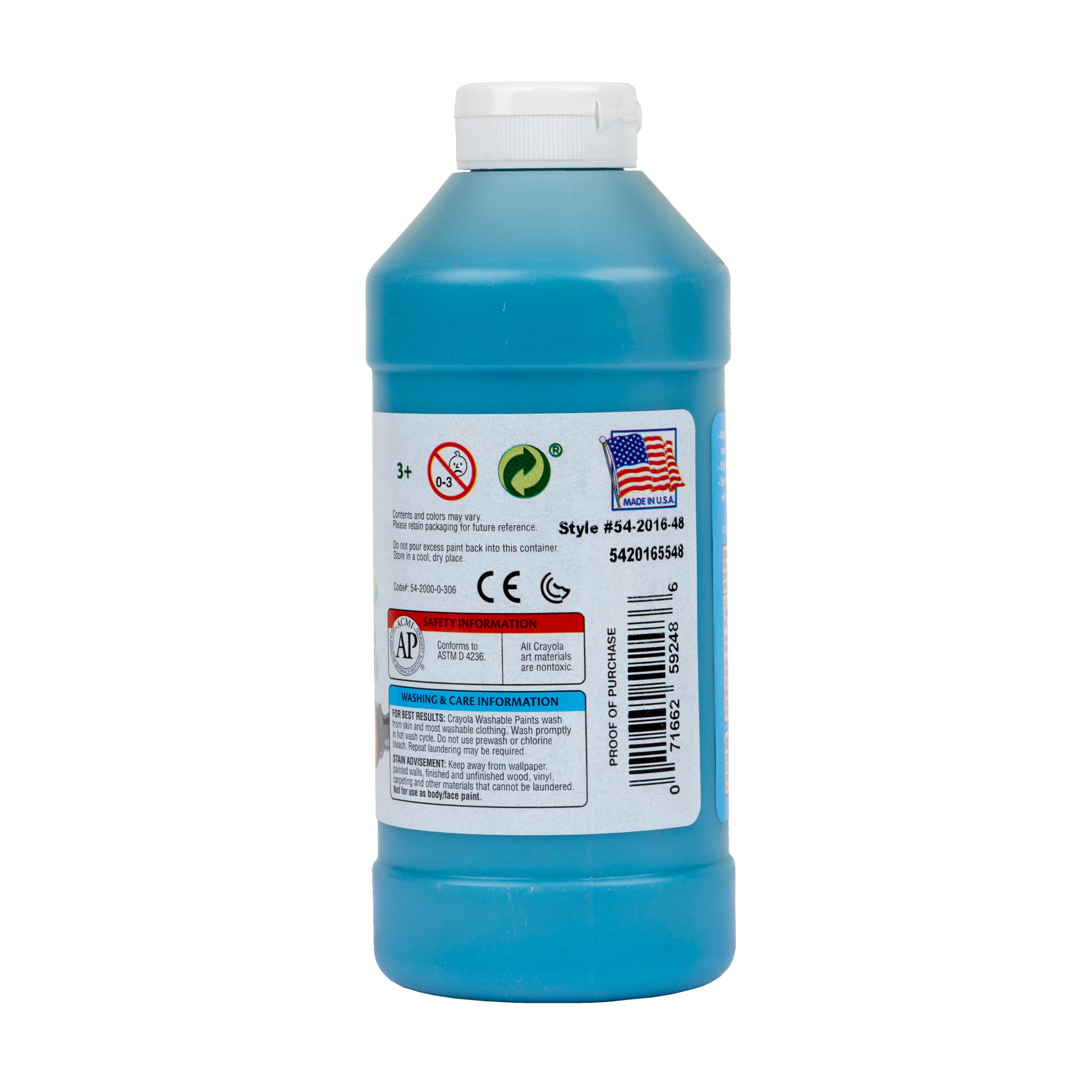 Washable Paint, Turquoise, 16 oz.