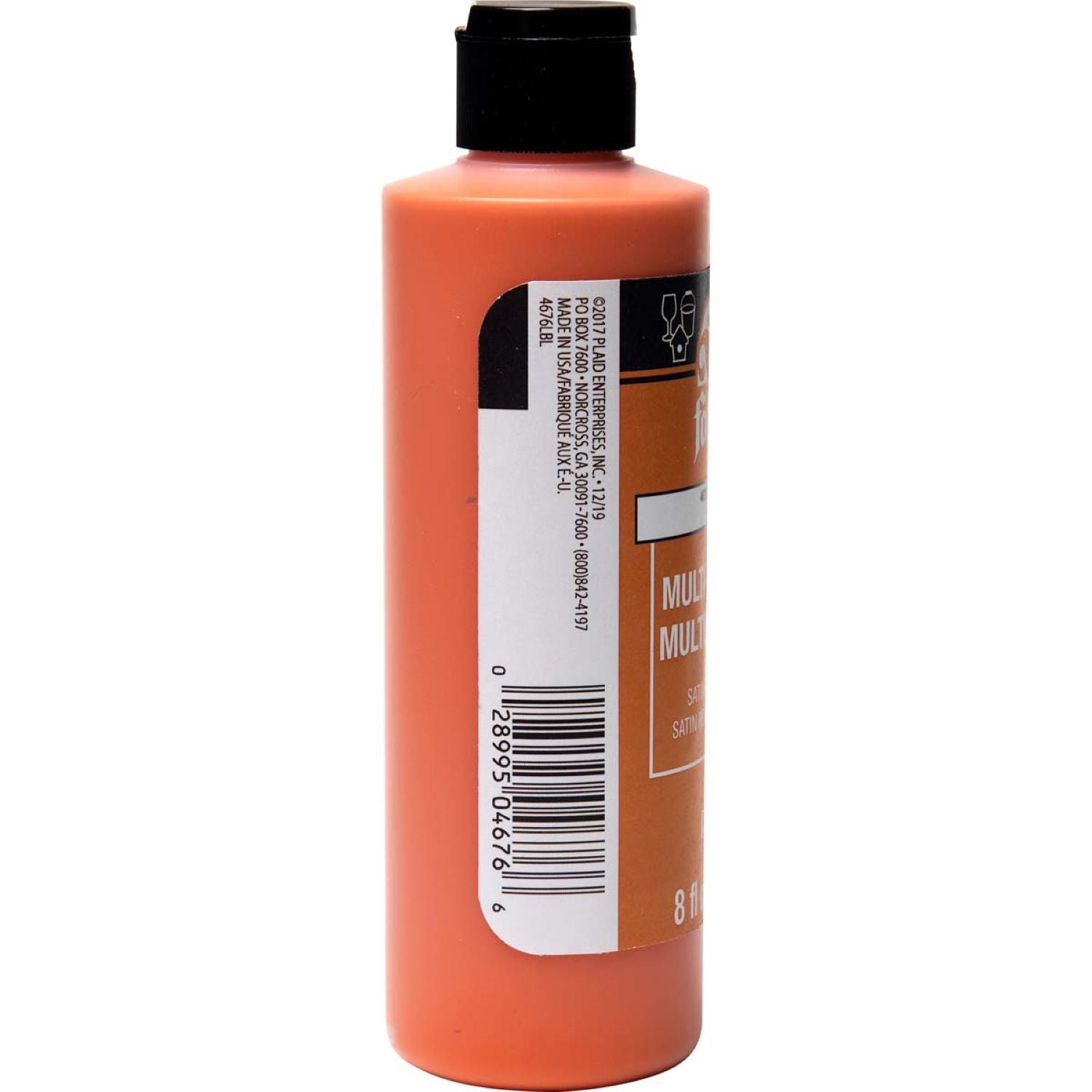 Acrylic Paint Multi-Surface Satin, 8oz., Pure Orange