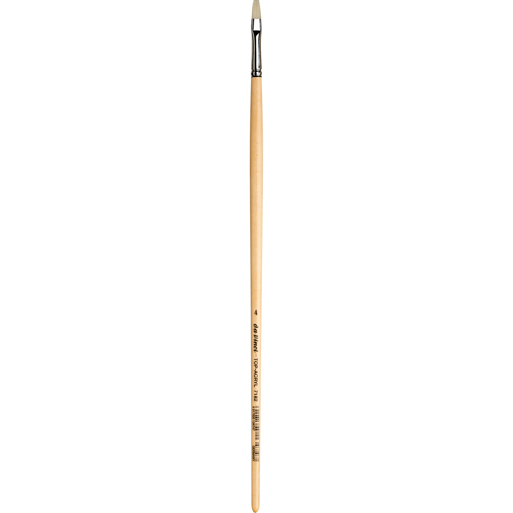 TOP-ACRYL Bright White Brush, Synthetic, Acrylic & Oil, Flat, Series 7182, Size 4