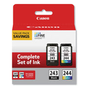 Canon PG-243 / CL-244 Original Laser Ink Cartridge - Value Pack - Black, Color Pack