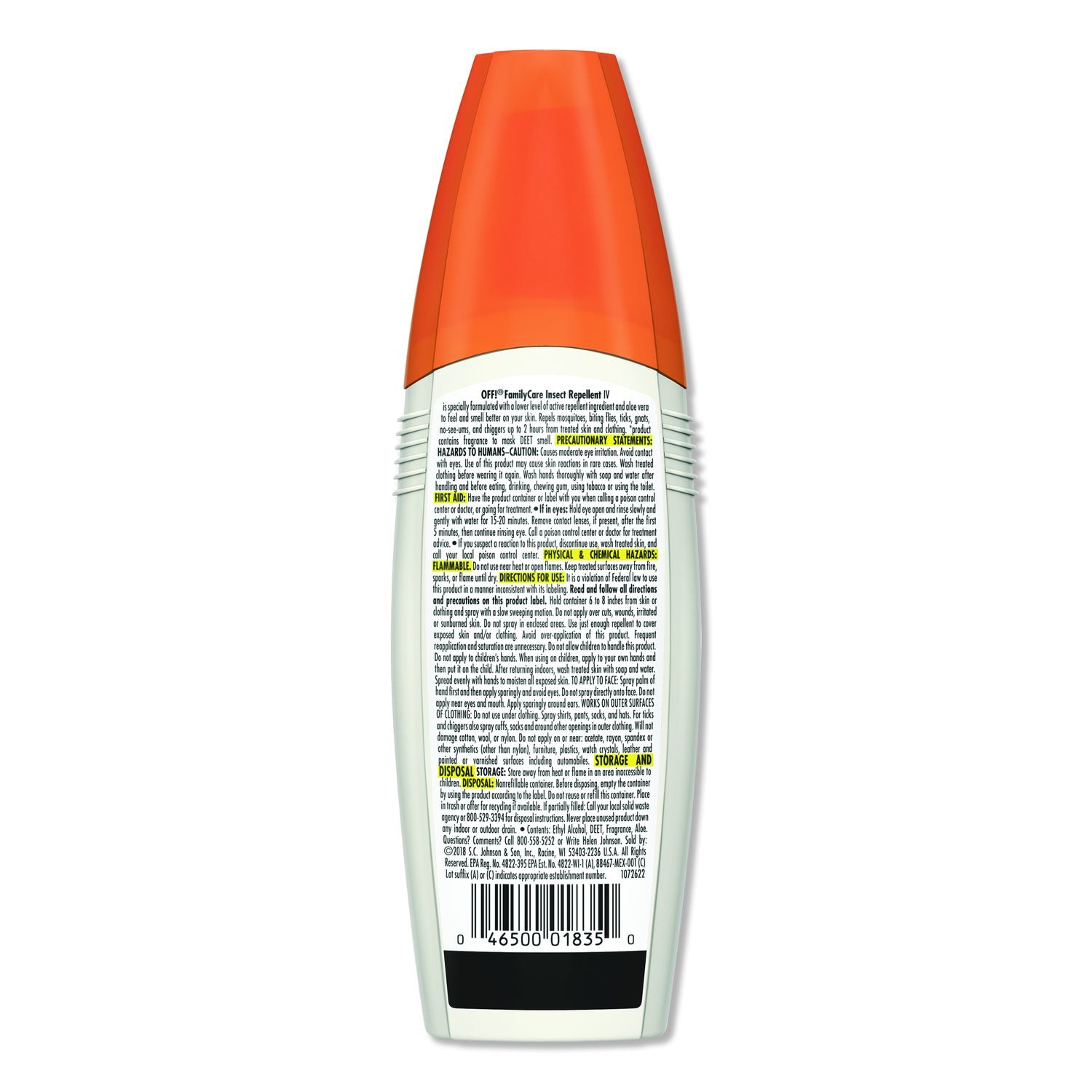 Familycare Unscented Spray Insect Repellent, 6 Oz Spray Bottle, 12/Carton