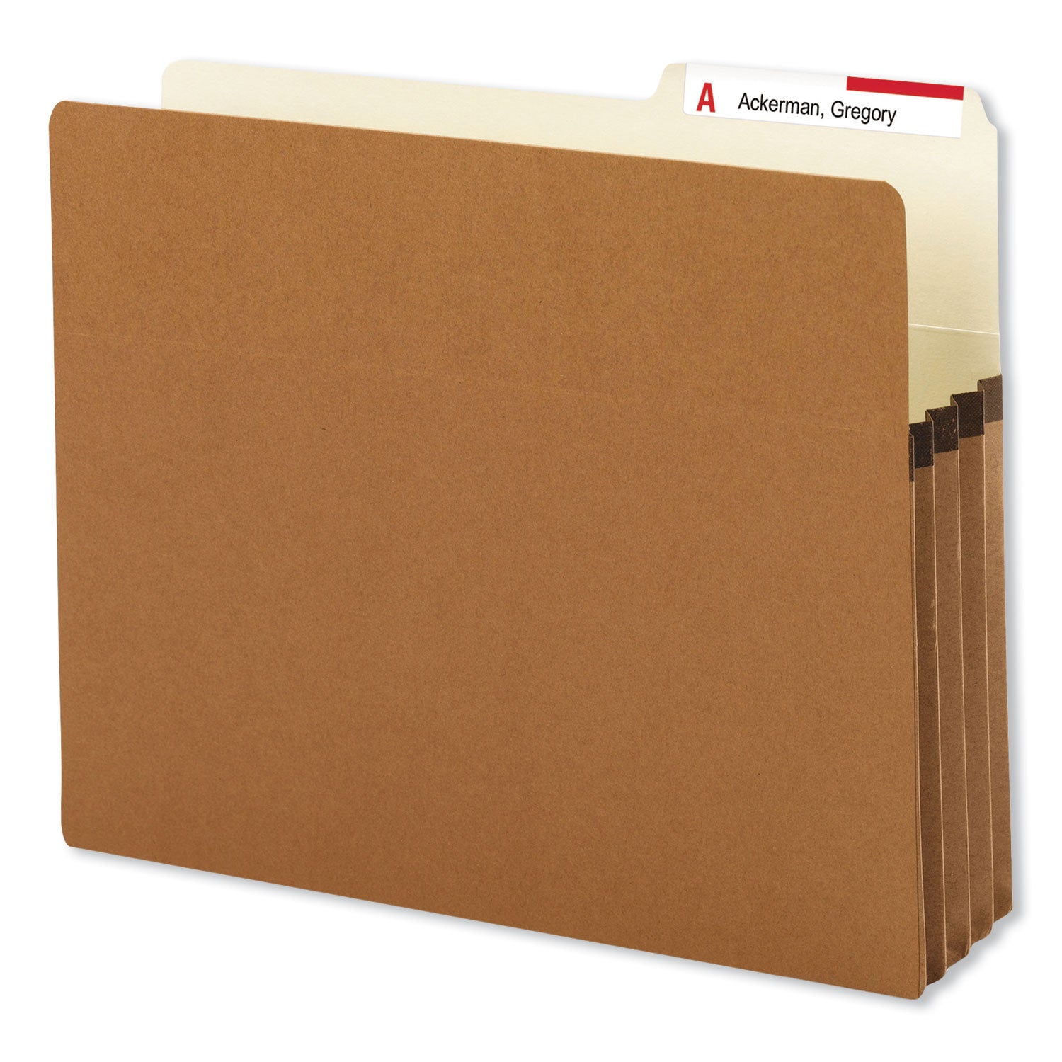 Smead 2/5 Tab Cut Letter Recycled File Pocket - 8 1/2" x 11" - 3 1/2" Expansion - Top Tab Location - Right Tab Position - 9 pt. - Redrope - Tear Proof, Reinforced Gusset, Durable - 30% Recycled - 25 / Box