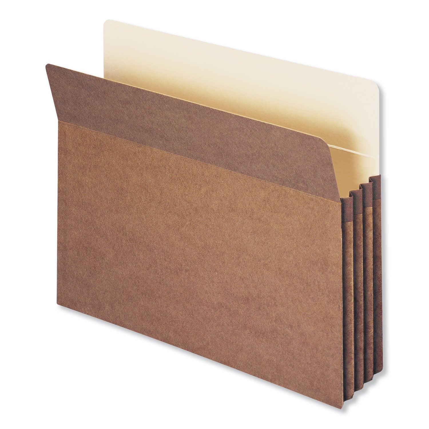 Smead Straight Tab Cut Letter Recycled File Pocket - 8 1/2" x 11" - 3 1/2" Expansion - Top Tab Location - 12.5 pt. - Redrope - Reinforced Corner, Reinforced Gusset - 30% Recycled - 50 / Box