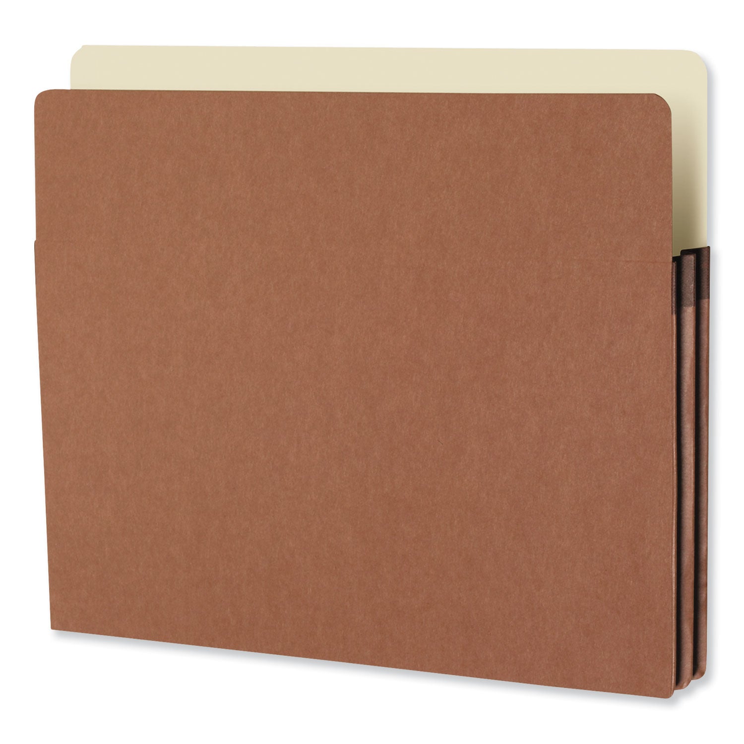 Smead Straight Tab Cut Letter Recycled File Pocket - 8 1/2" x 11" - 1 3/4" Expansion - Top Tab Location - 12.5 pt. - Redrope - Tear Proof - 30% Recycled - 25 / Box