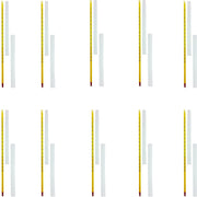 Thermometer, Yellow-Backed, Partial Immersion, Single Scale -20°C to 110°C, Pack of 10
