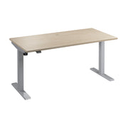 Bush Business Furniture Move 40 Series 60W x 30D Electric Height Adjustable Standing Desk in Natural Elm with Metallic Gray Base - 59.45" Width x 29.37" Depth x 28.17" Height