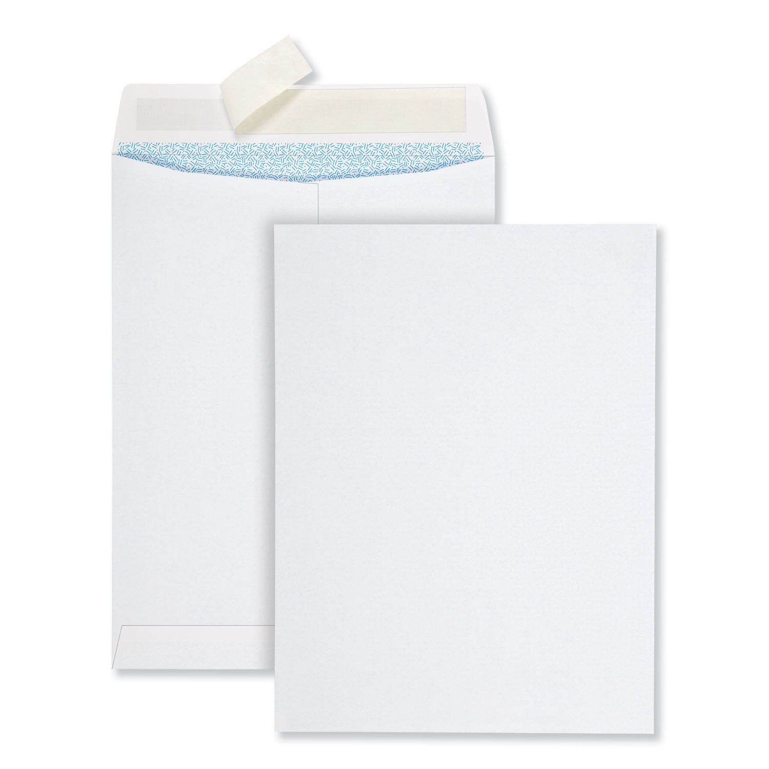 Quality Park Redi Strip Security Mailing Envelopes - Multipurpose - 9" Width x 12" Length - Peel Strip - White - 1 Box