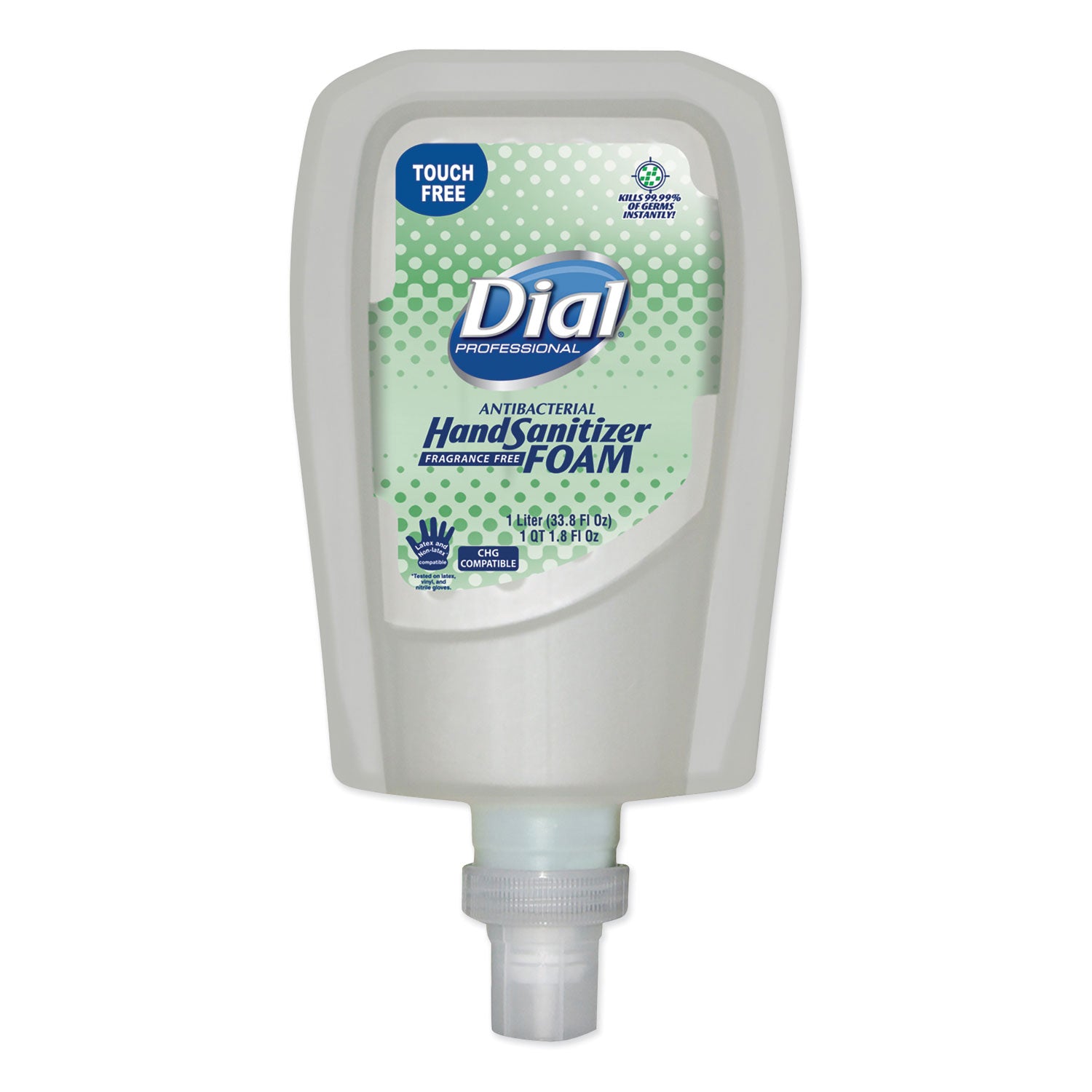 Antibacterial Foaming Hand Sanitizer Refill For Fit Touch Free Dispenser, 1 L Bottle, Fragrance-Free, 3/carton