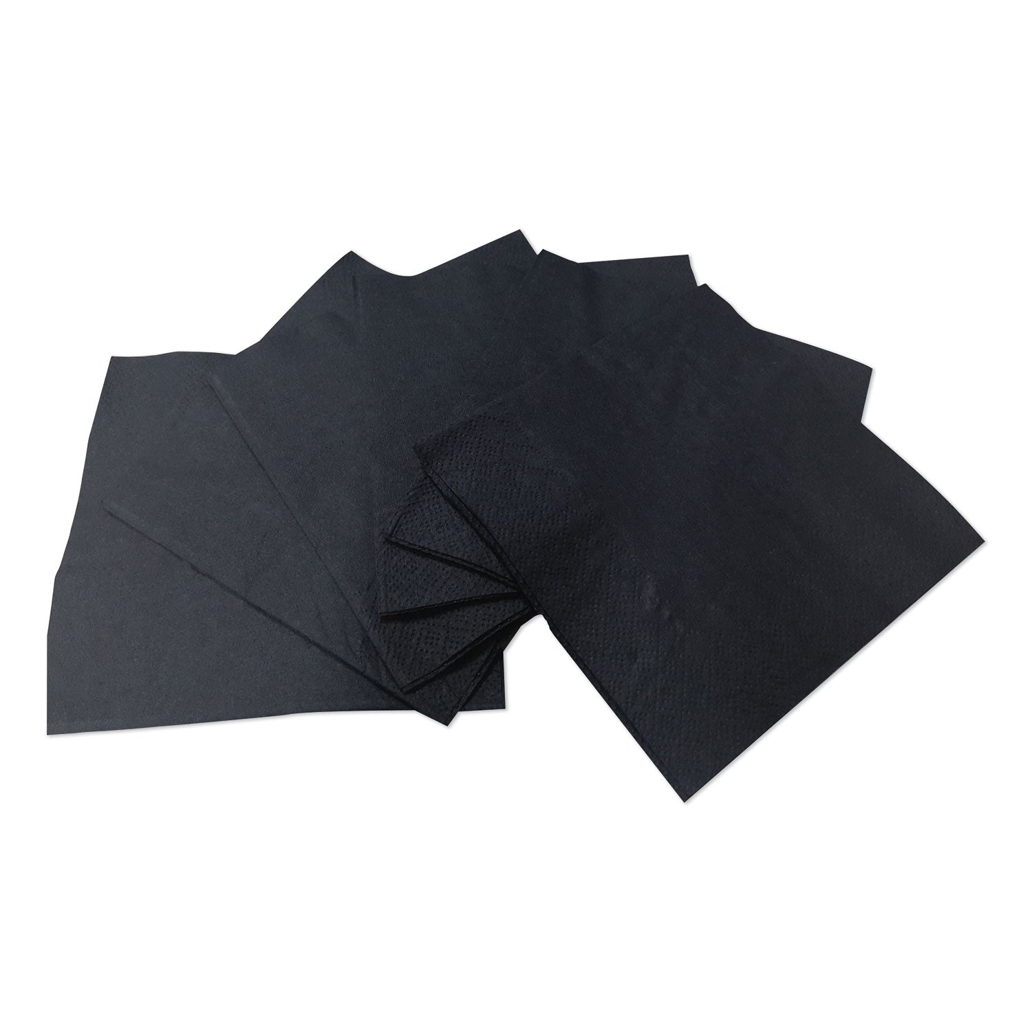 Cocktail Napkins, 2-Ply, 9w x 9d, Black, 2,000/Carton