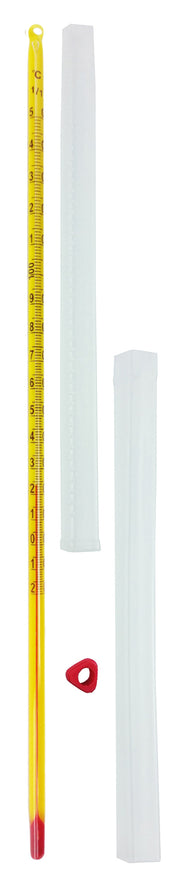 Thermometer, Yellow Back, Total Immersion, Single Scale -20°C to 150°C, Case of 500