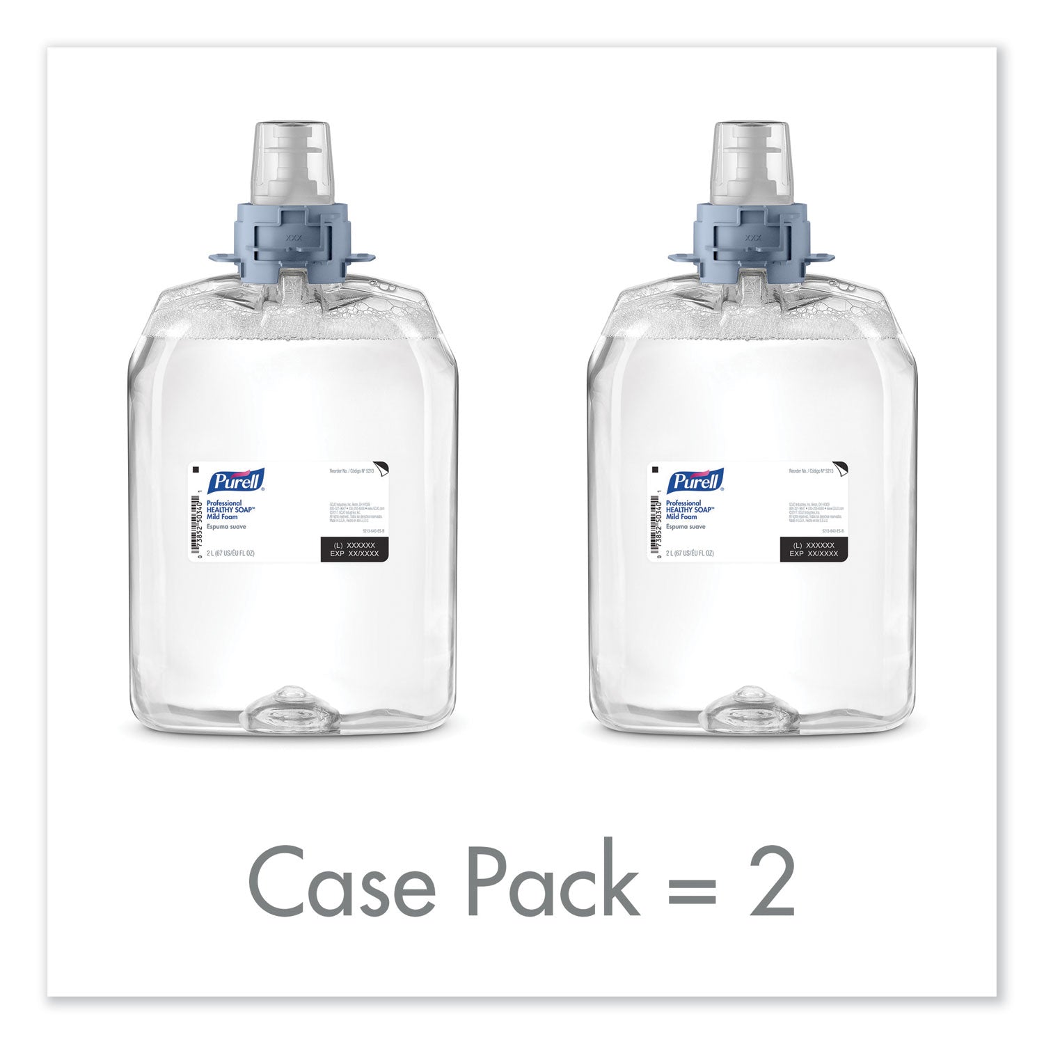 Fragrance-free Scent - 2.11 quart - Dirt Remover, Kill Germs - Hand, Skin - Moisturizing - Clear - Dye-free, Bio-based - 2 / Carton