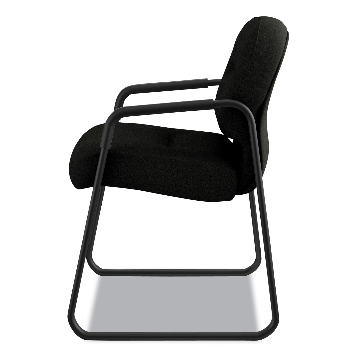 Black Seat Color - Leather Seat Material - Fiber Back Material - Black Frame Color - Sled Base - 1 Each