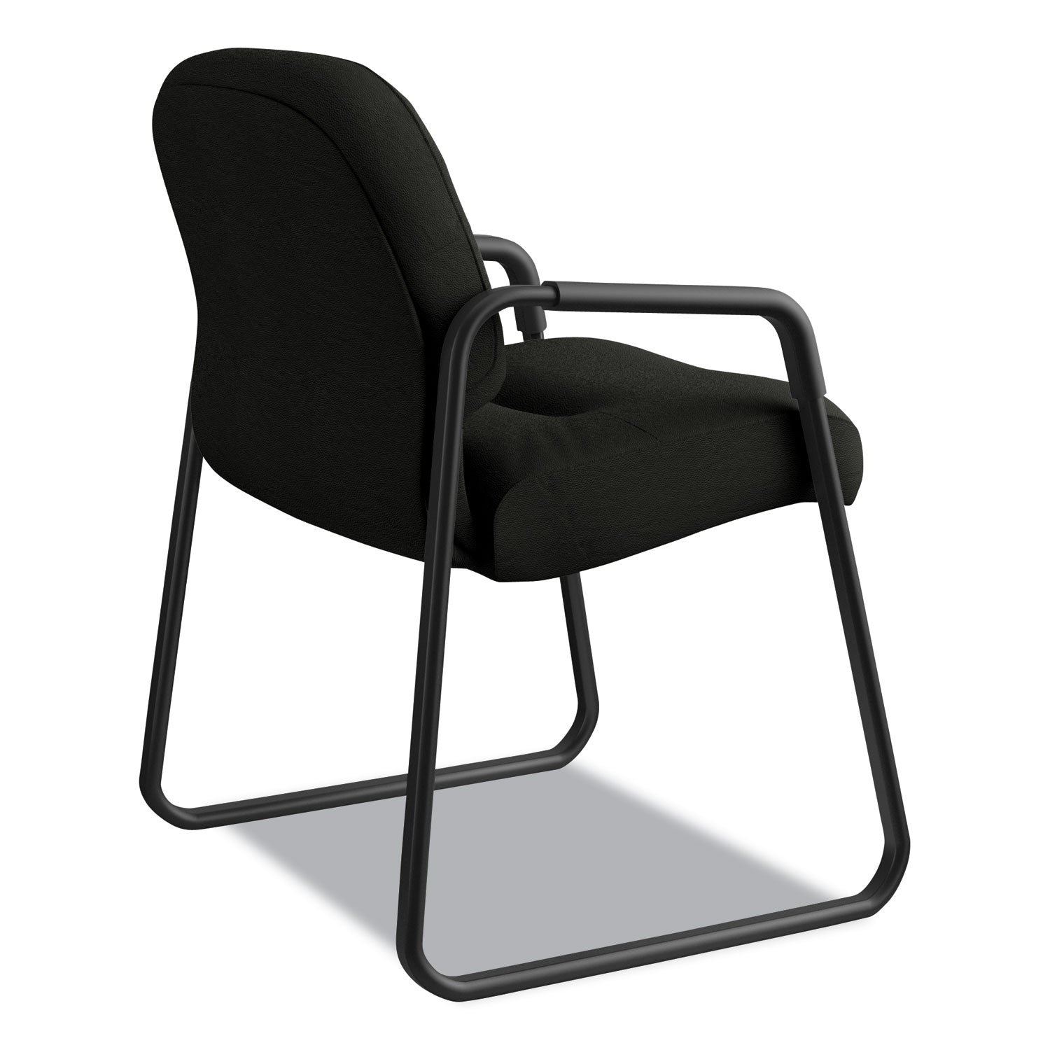 Black Seat Color - Leather Seat Material - Fiber Back Material - Black Frame Color - Sled Base - 1 Each