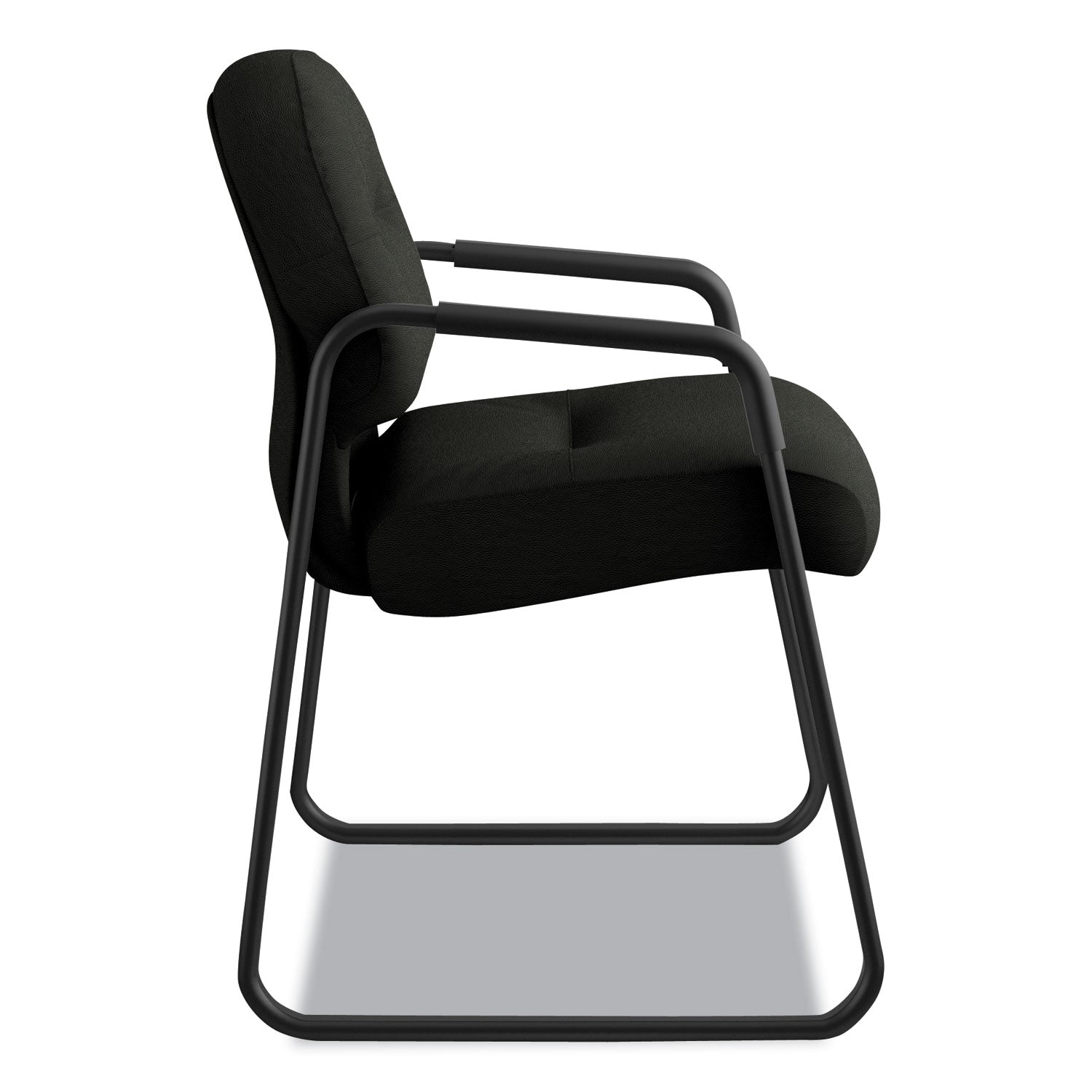 Black Seat Color - Leather Seat Material - Fiber Back Material - Black Frame Color - Sled Base - 1 Each