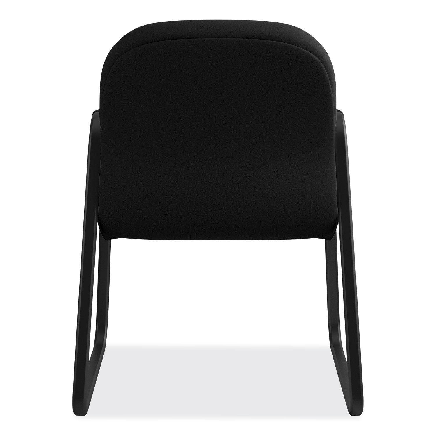 HON Pillow-Soft Chair, Iron Ore Seat & Back, Fabric Upholstery, Black Frame, Sled Base, 1 Each