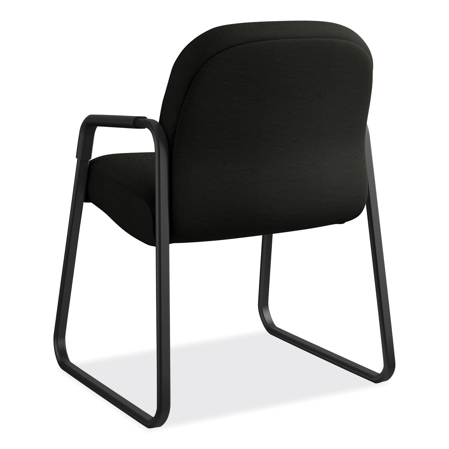 Black Seat Color - Leather Seat Material - Fiber Back Material - Black Frame Color - Sled Base - 1 Each