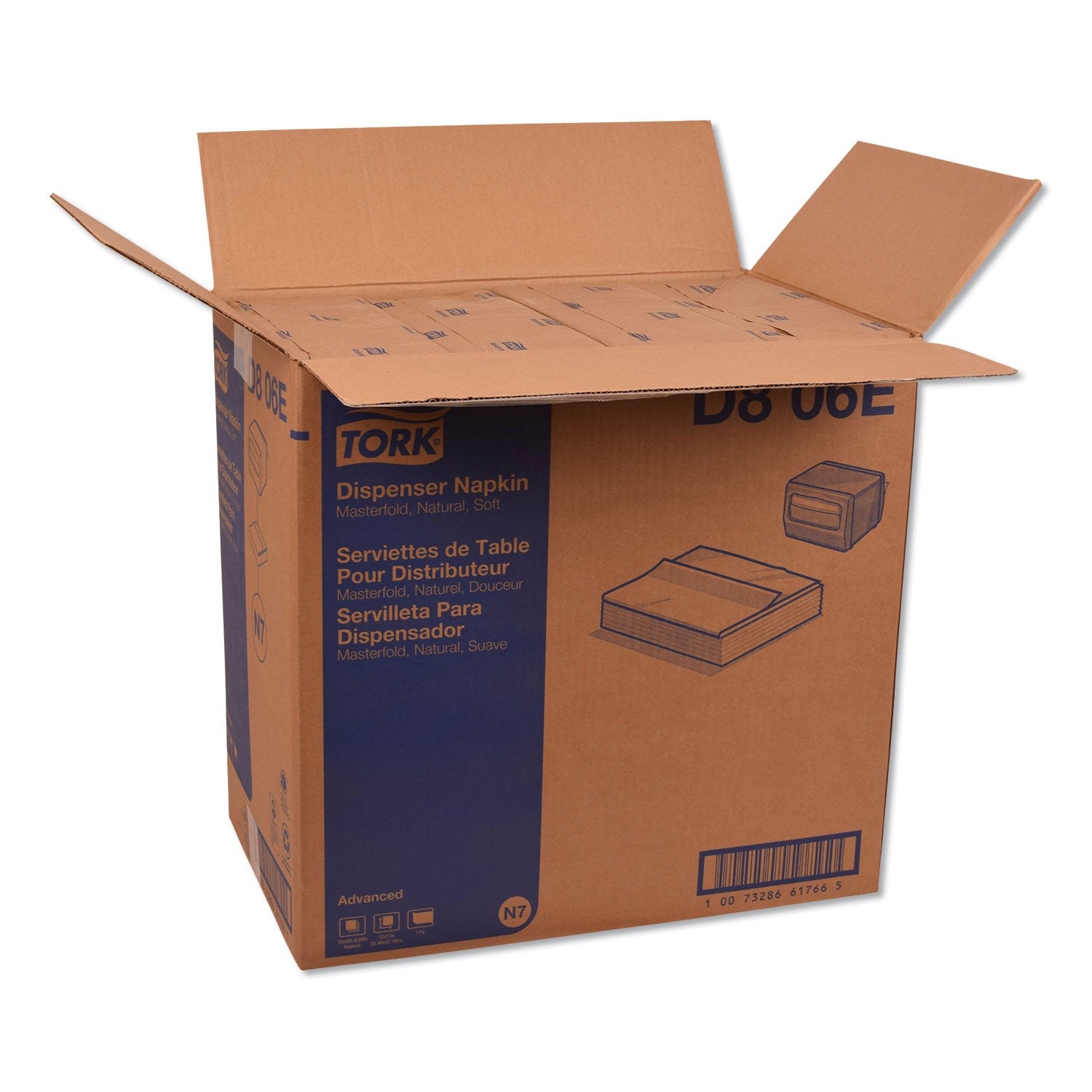 Advanced Masterfold Dispenser Napkin, 1-Ply, 12" X 17", Natural, 500/pk, 12pk/ct