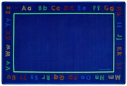 Chalk & Play Literacy Rug - 8ft 4in x 13ft 4in - Rectangle - Blue