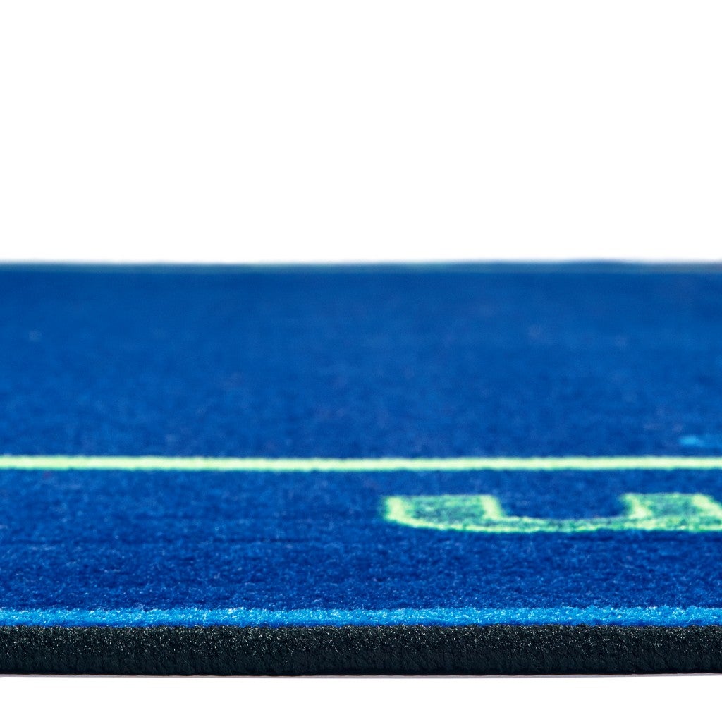 Chalk & Play Literacy Rug - 8ft 4in x 13ft 4in - Rectangle - Blue