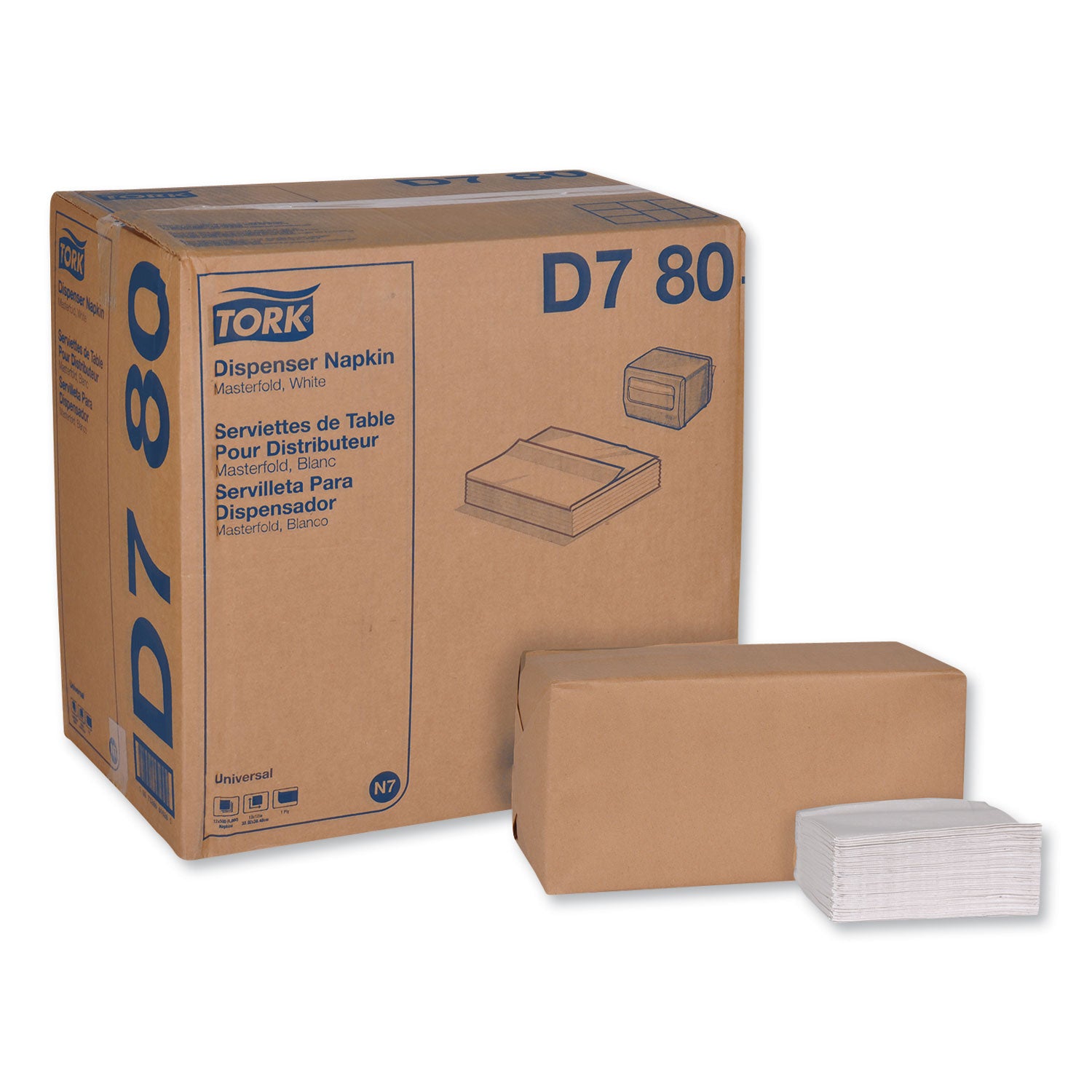 Universal Masterfold Dispenser Napkins, 1-Ply, 13" X 12", White, 6000/carton