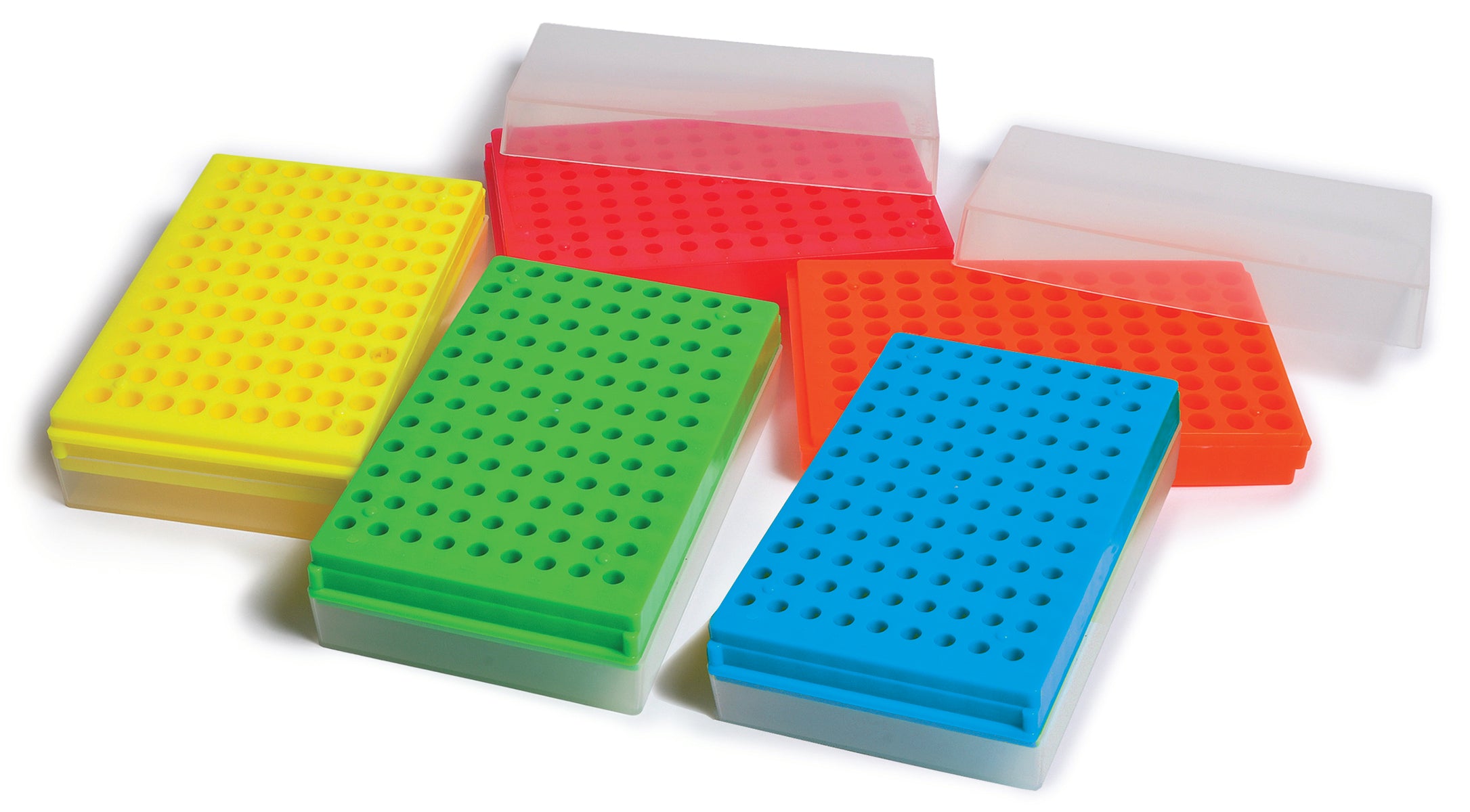 United Scientific® Reversible Racks For Microcentrifuge Tubes, Asst Colors, PP, comes with 5