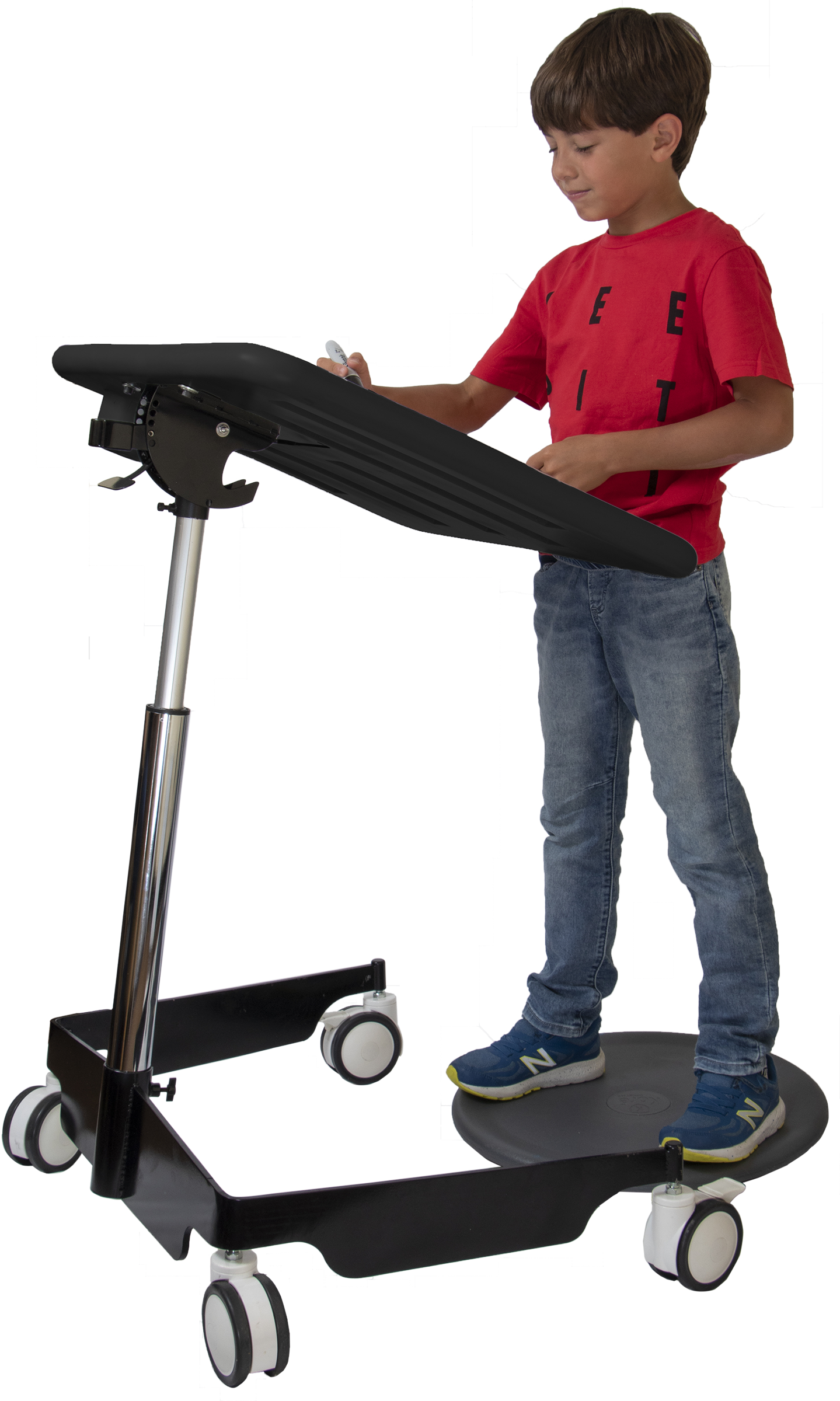 Kore Design™ Kids Sit-Stand Mobile Student Desk 31" to 38", Black