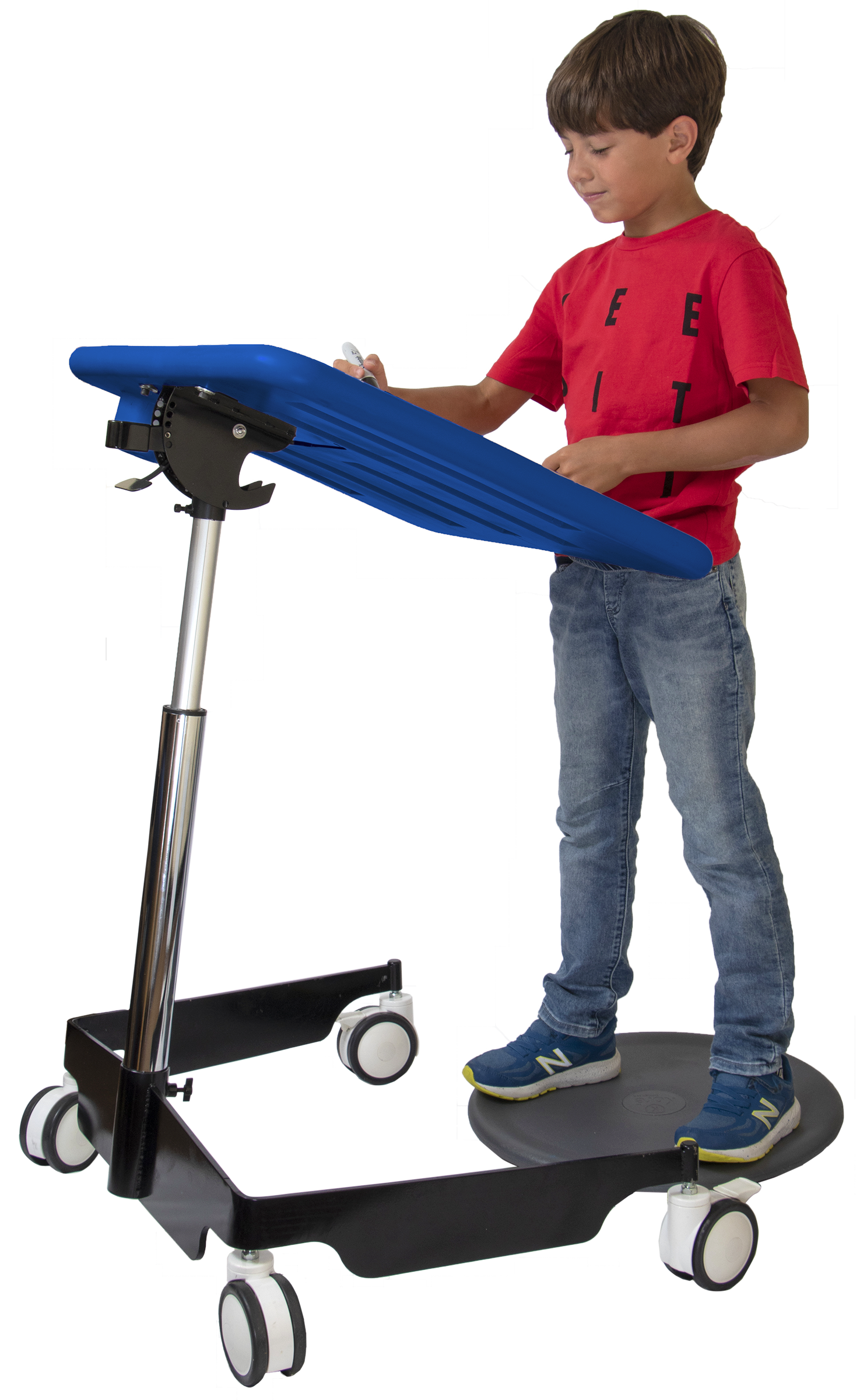 Kore Design™ Kids Sit-Stand Mobile Student Desk 31" to 38", Blue