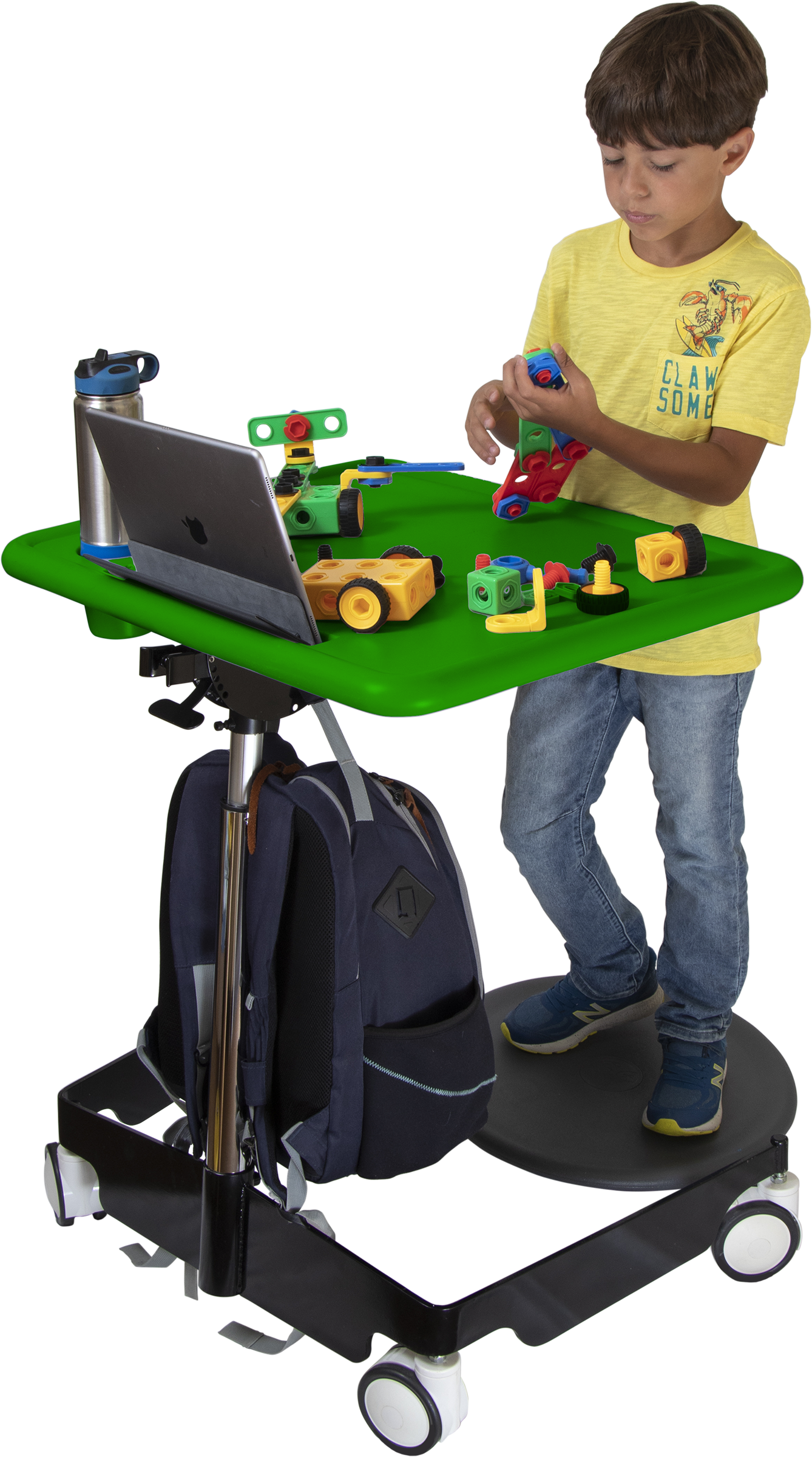 Kore Design™ Kids Sit-Stand Mobile Student Desk 31" to 38", Green