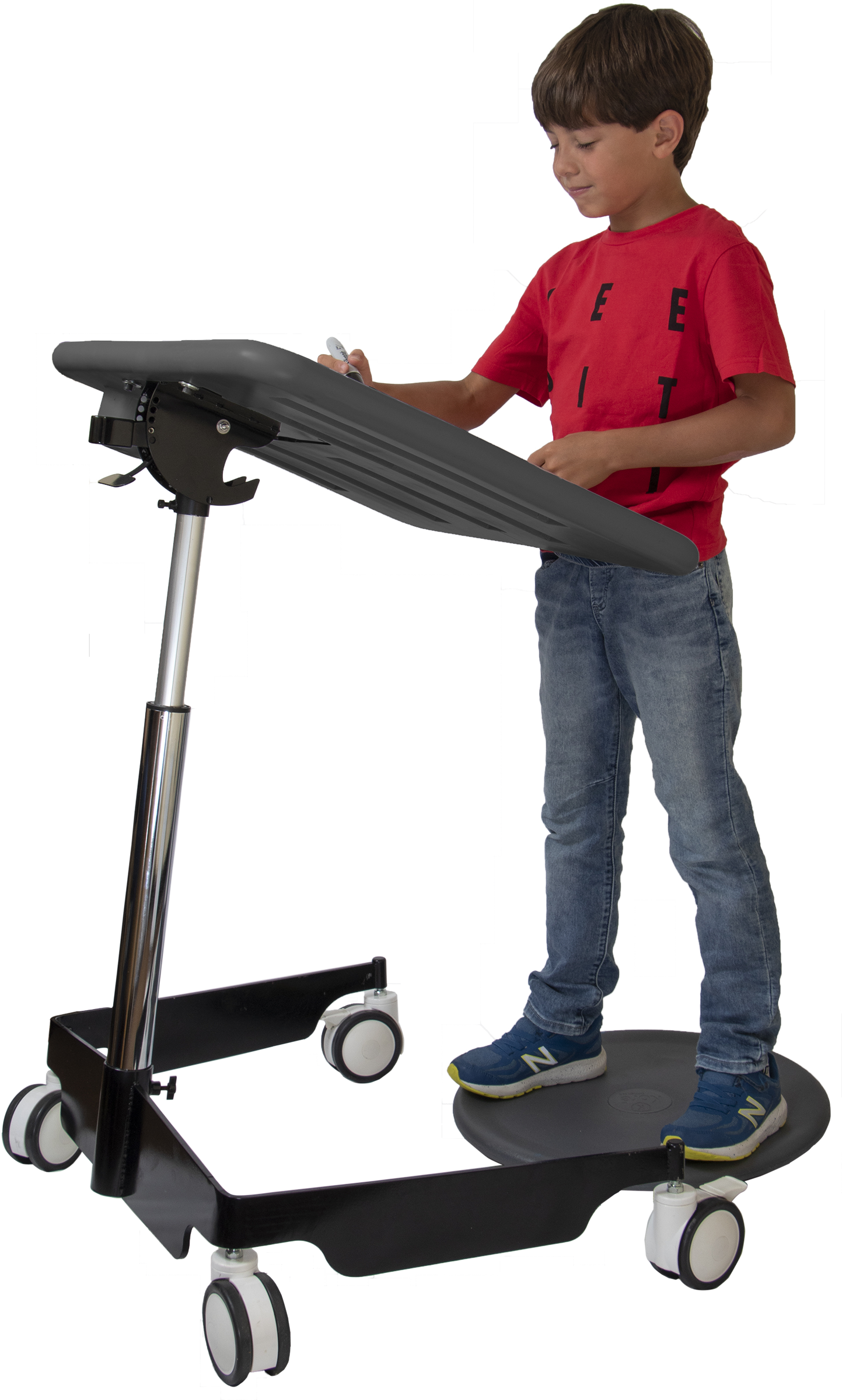 Kore Design™ Kids Sit-Stand Mobile Student Desk 31" to 38", Grey