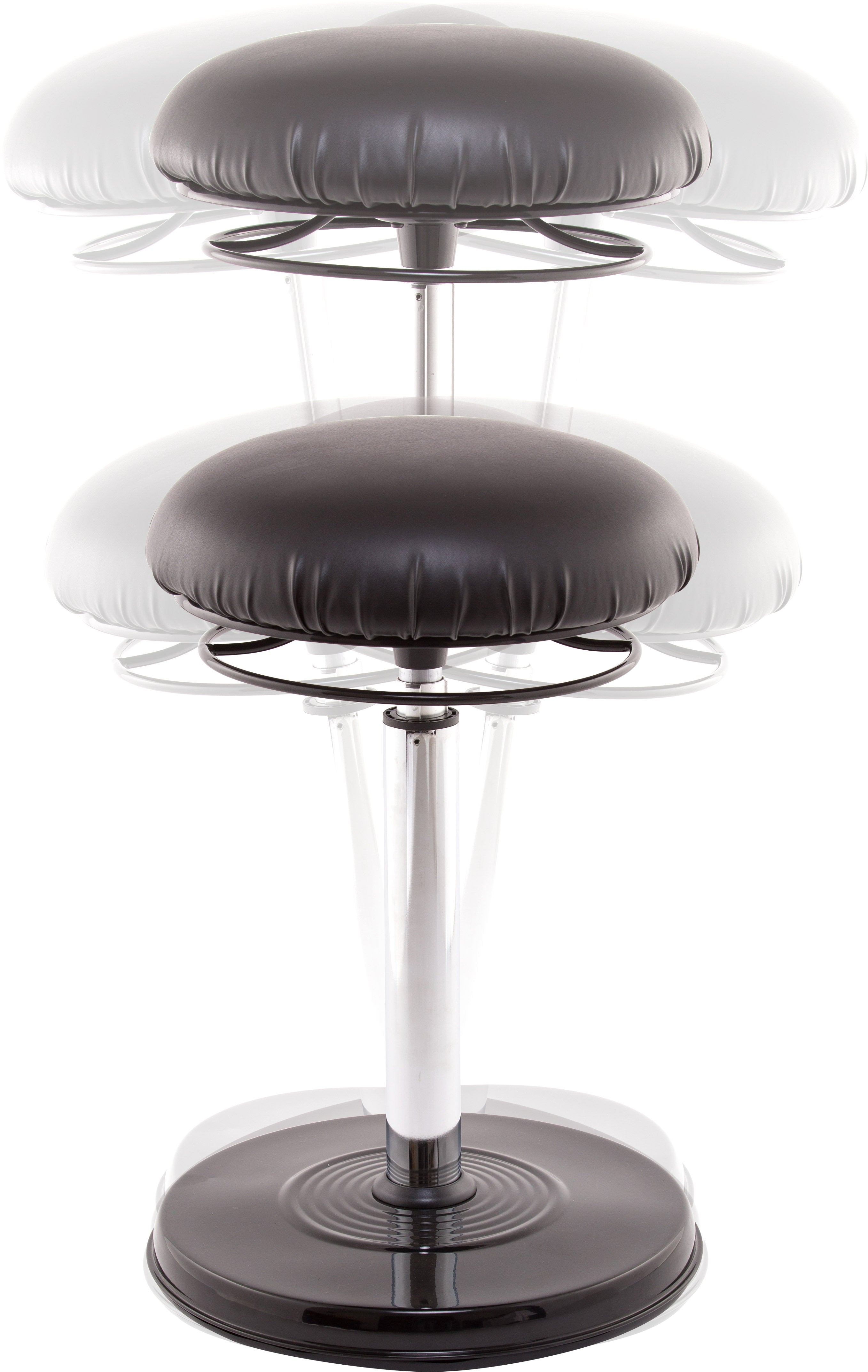 Kore Design™ Office PLUS Sit-Stand Adjustable Chair 21.5-32", Black