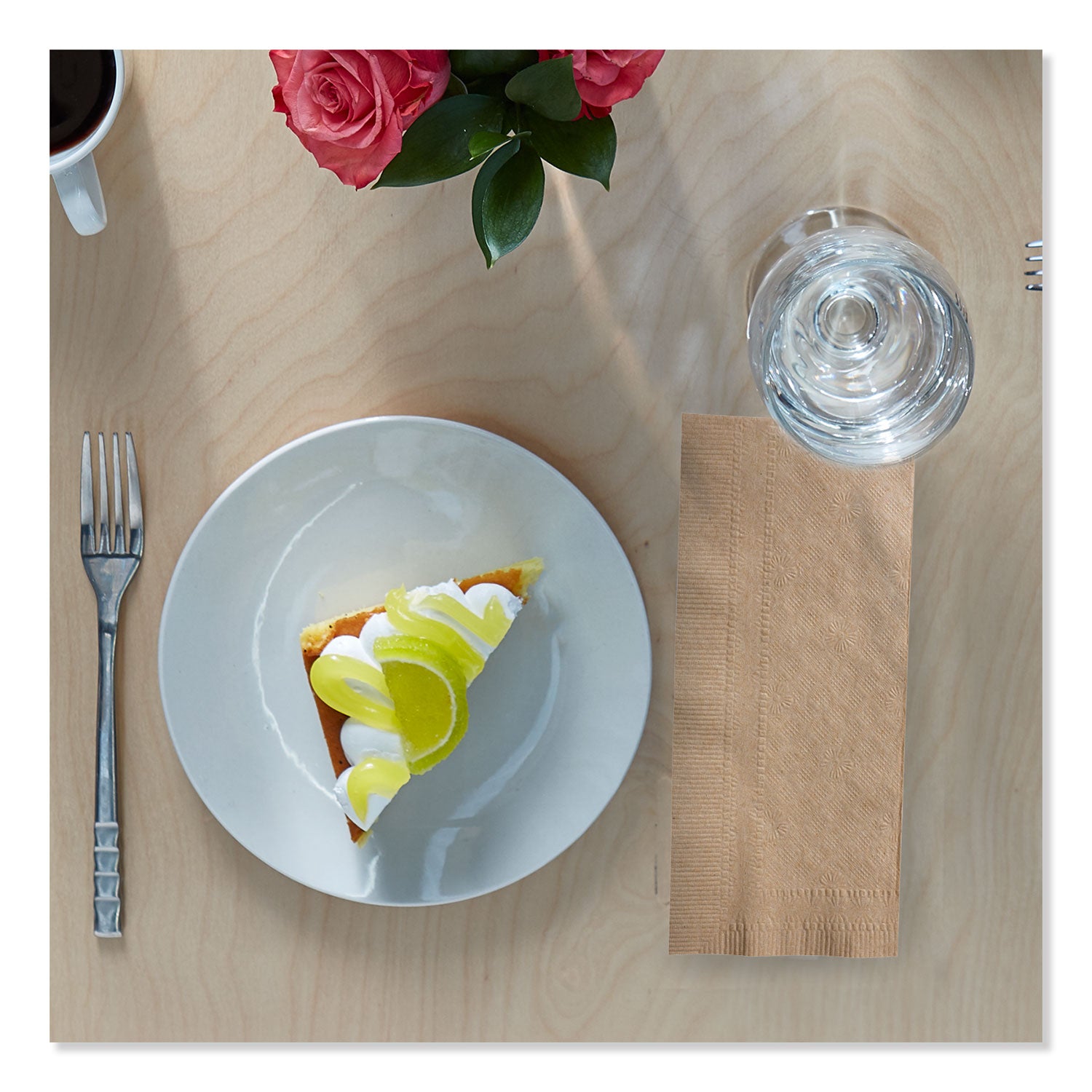 Universal One-Ply Dinner Napkins, 1-Ply, 15" X 17", Natural, 250/pack, 12pk/ct