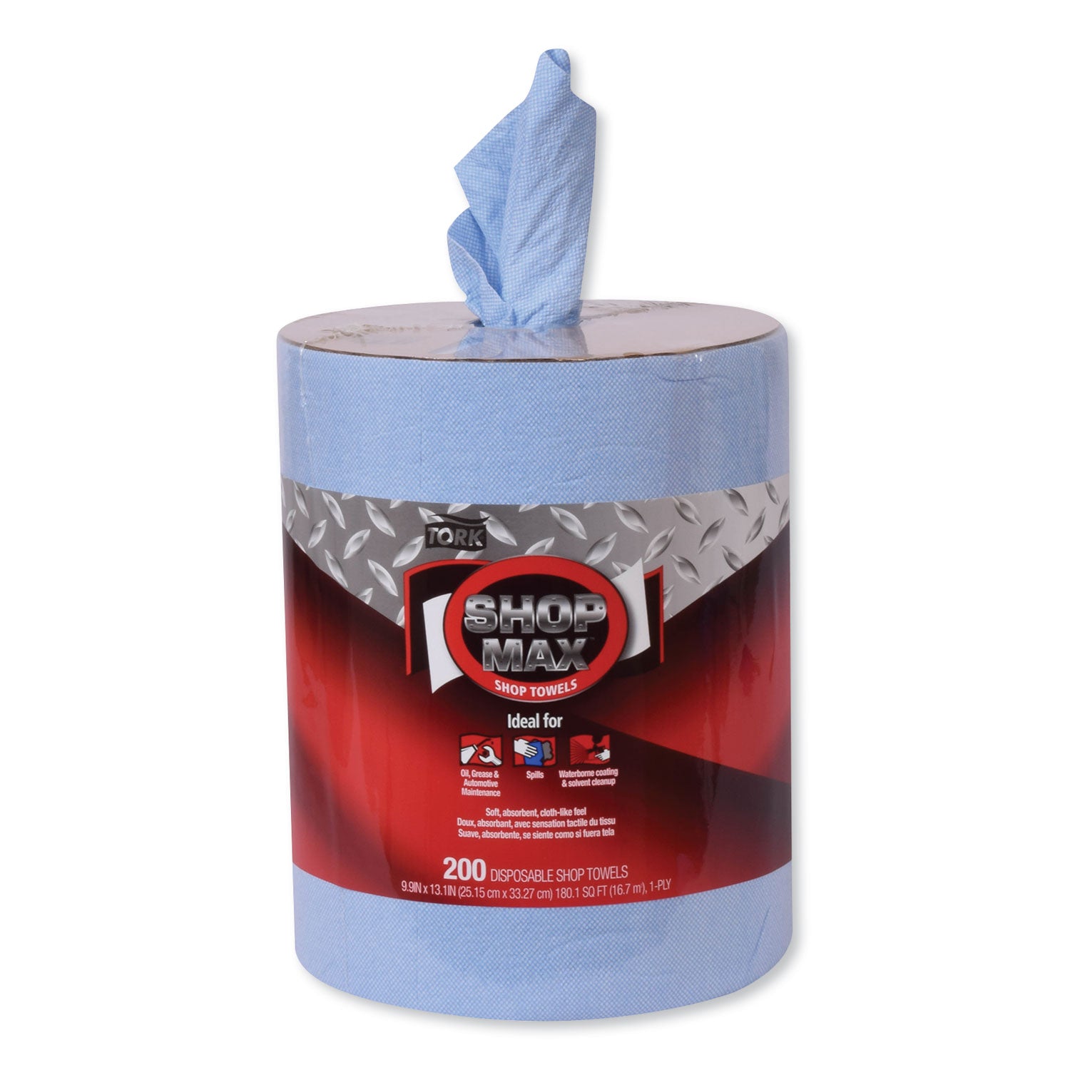 Advanced ShopMax Wiper 450, Centerfeed Refill, 9.9 x 13.1, Blue, 200/Roll, 2 Rolls/Carton