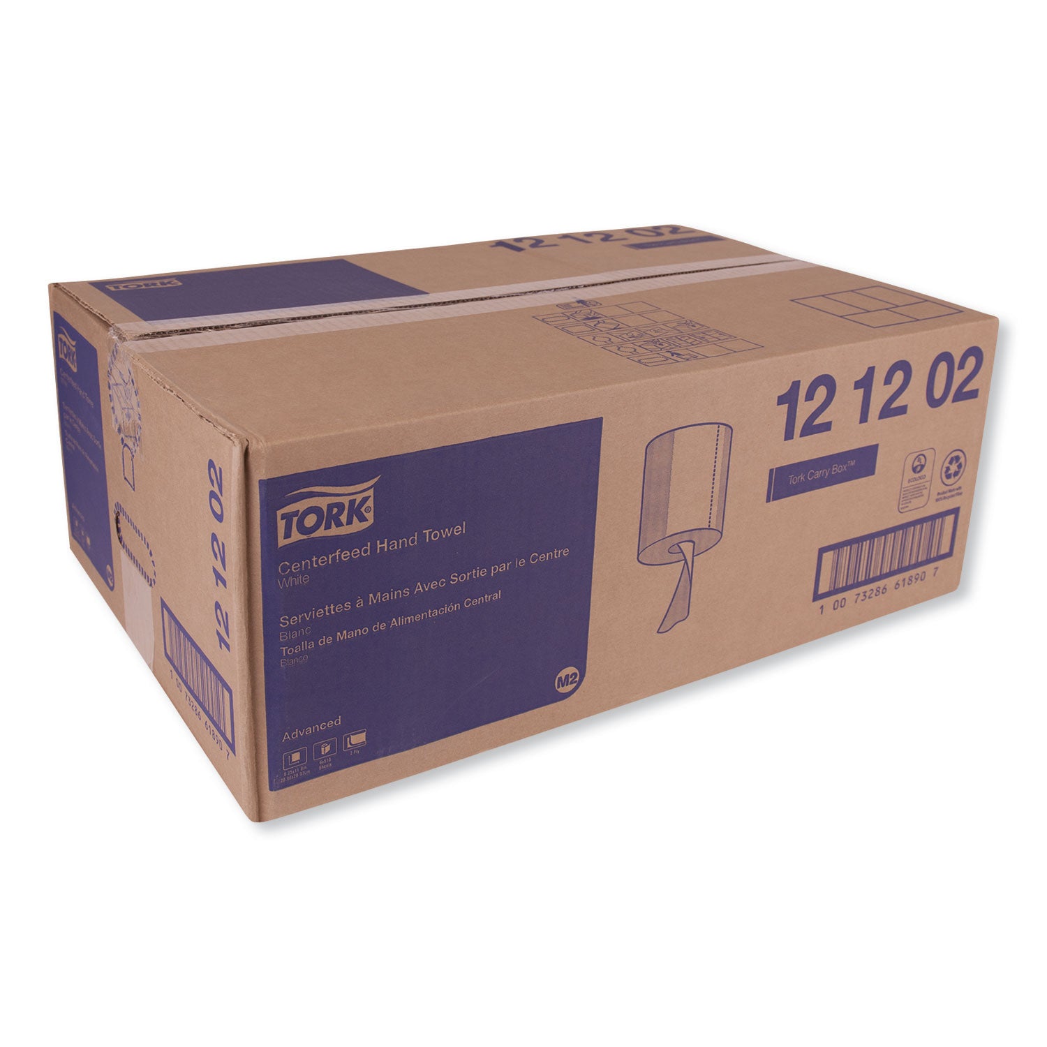Advanced Centerfeed Hand Towel, 2-Ply, 8.25 X 11.8, White, 610/roll, 6/carton