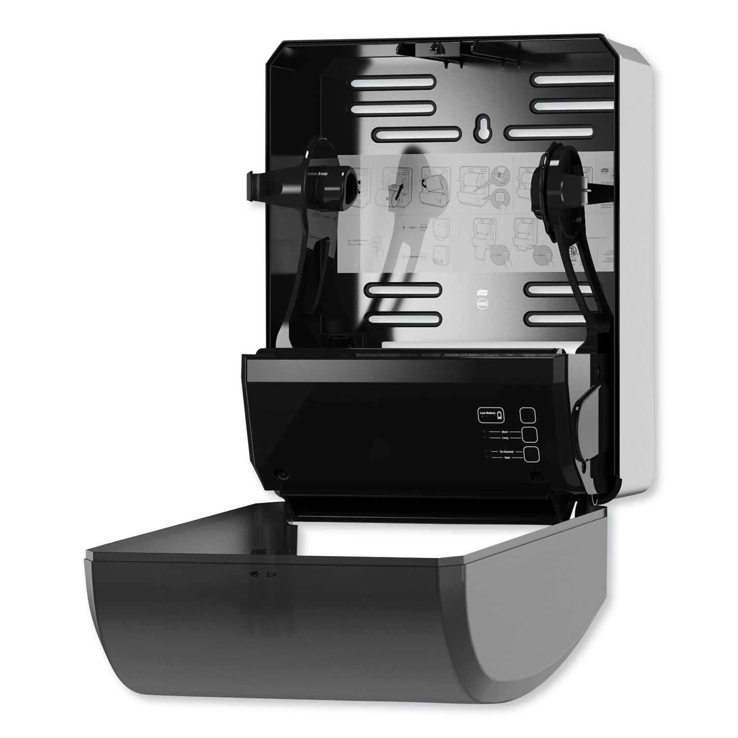 Electronic Hand Towel Roll Dispenser, 8" Roll, 12.32 X 9.32 X 15.95, Black