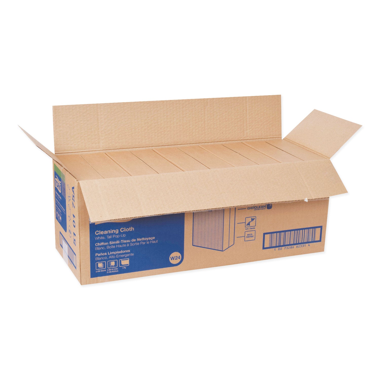 Heavy-Duty Cleaning Cloth, 8.46 X 16.13, White, 80/box, 5 Boxes/carton