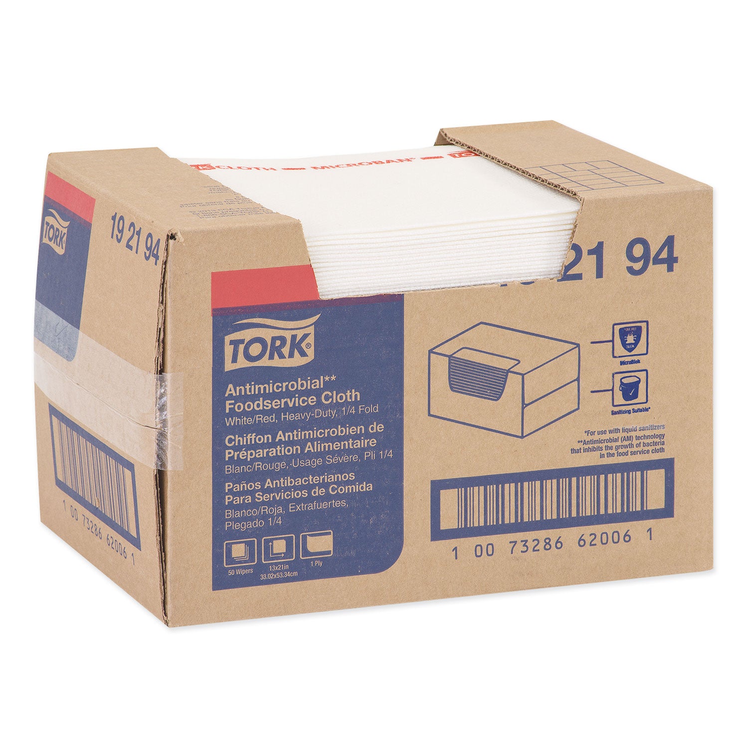 Foodservice Cloth, 13 x 21, White, 50/Carton