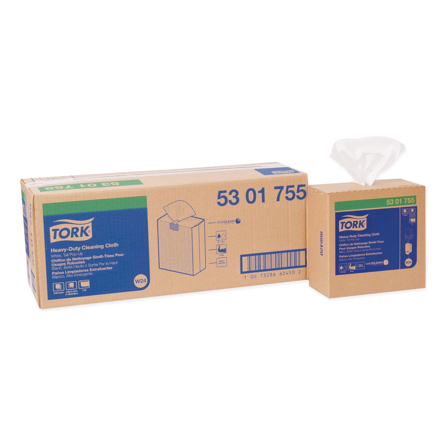 Heavy-Duty Cleaning Cloth, 8.46 X 16.13, White, 80/box, 5 Boxes/carton