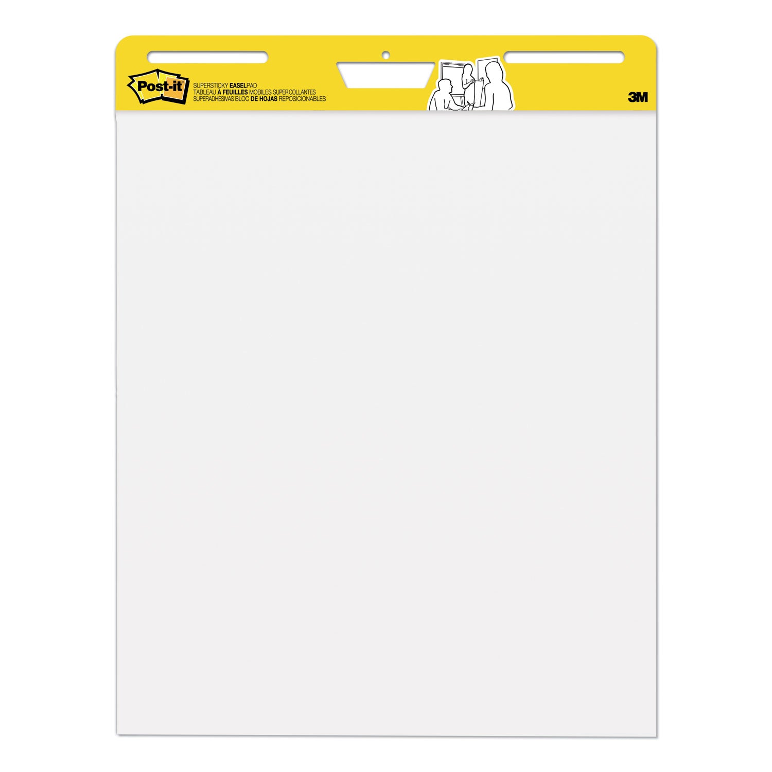 Super Sticky Easel Pad, 25" x 30", White, 30 Sheets/Pad, 2 Pads
