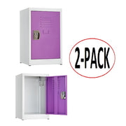 AdirOffice 24 in. H x 15 in. W Steel Single Tier Locker in Purple 2 Pack