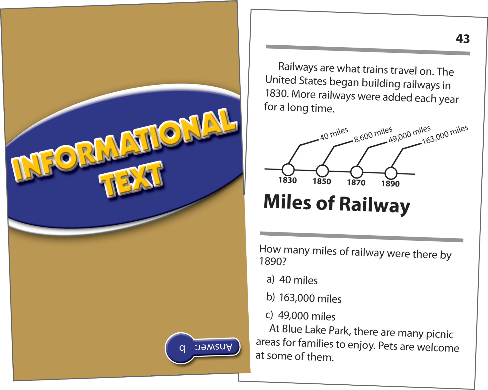 Reading Comprehension Practice Cards: Informational Text (Blue Level)