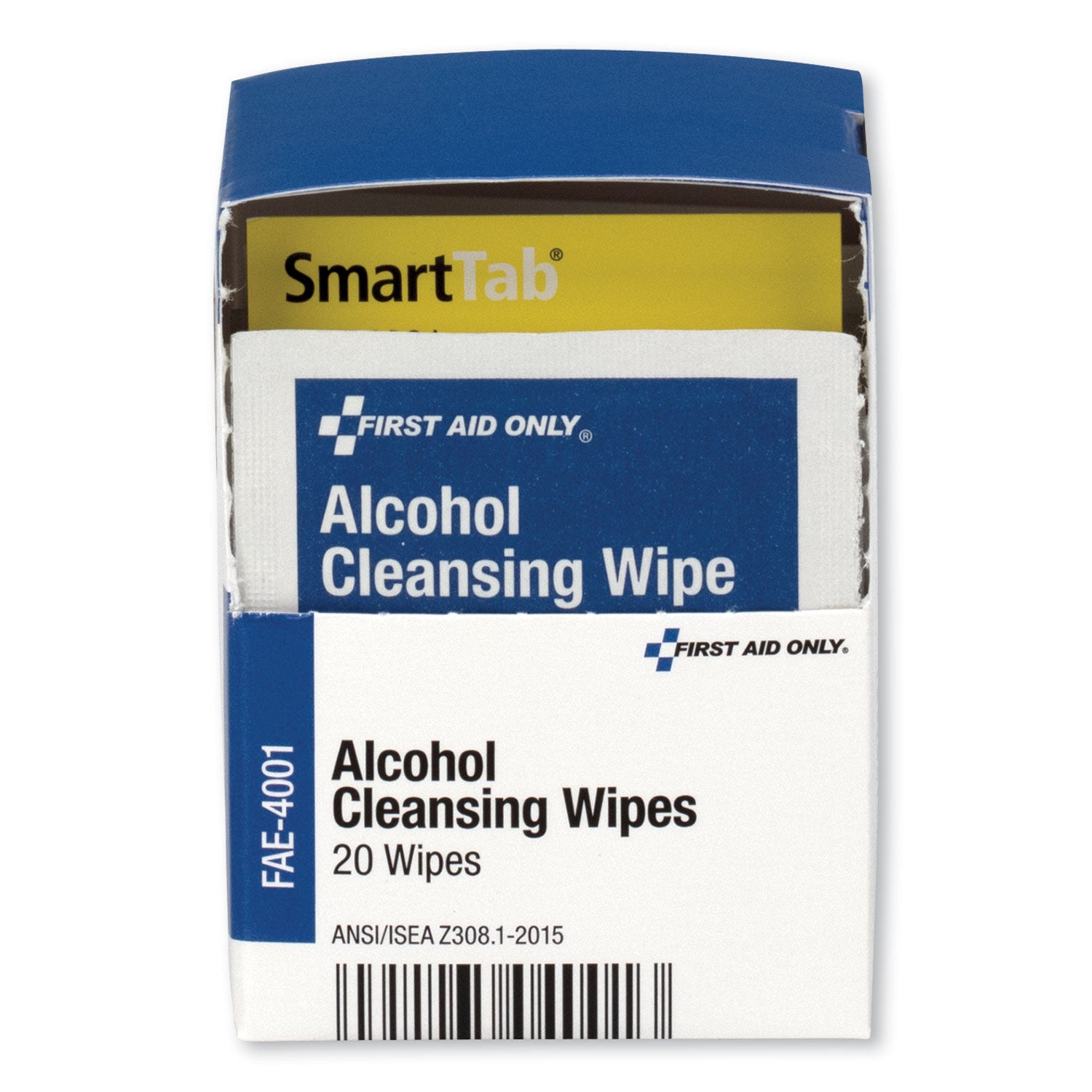 First Aid Only Alcohol Cleansing Pads, White, 20 Pieces per Box