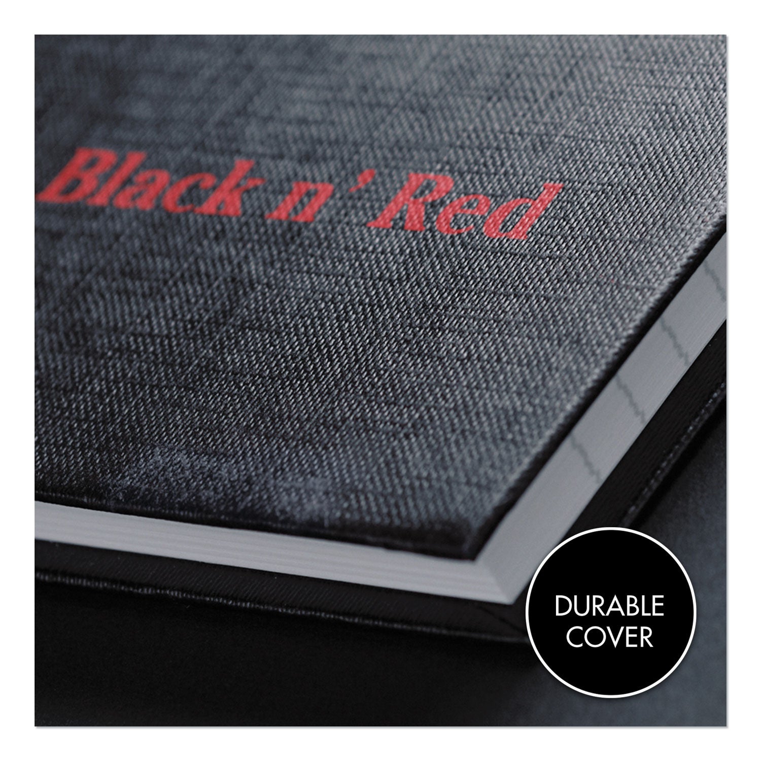 96 Sheets - Sewn - 24 lb Basis Weight - A4 - 8 1/4" x 11 3/4" Sheet Size - White Paper - Red Binding - Black Heavyweight Cover - Hard Cover, Ribbon Marker - 1 Each