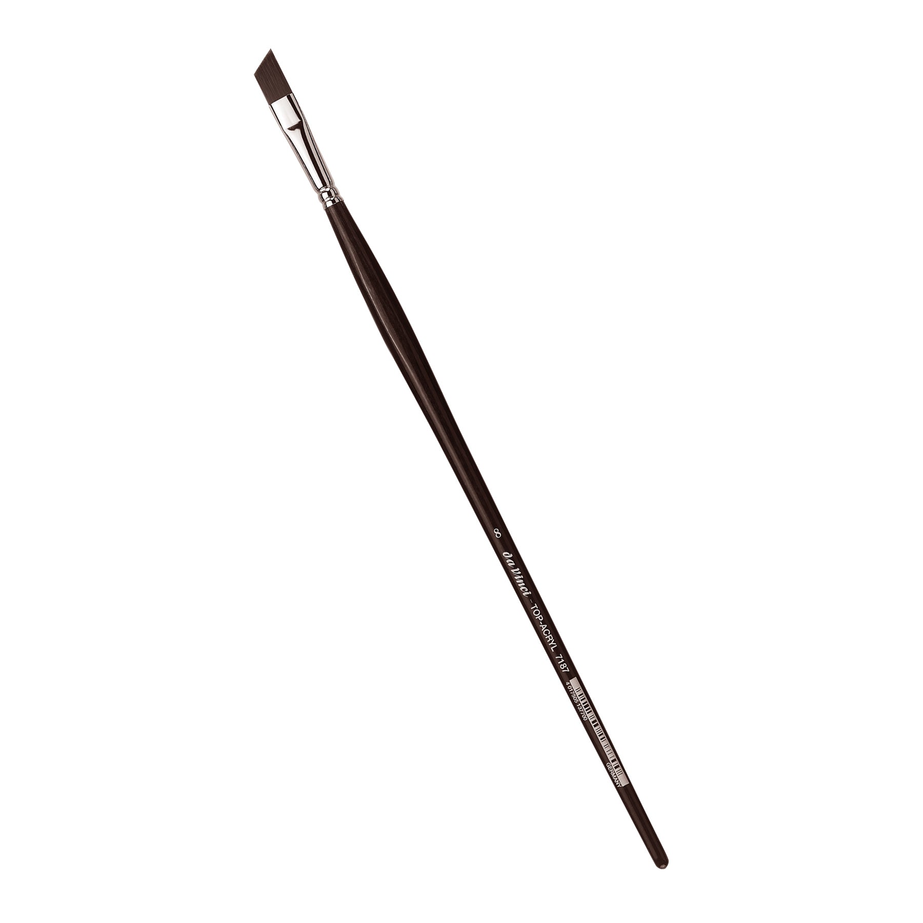 TOP-ACRYL Red-Brown Brush, Synthetic, Acrylic & Oil, Slant, Series 7187, Size 8
