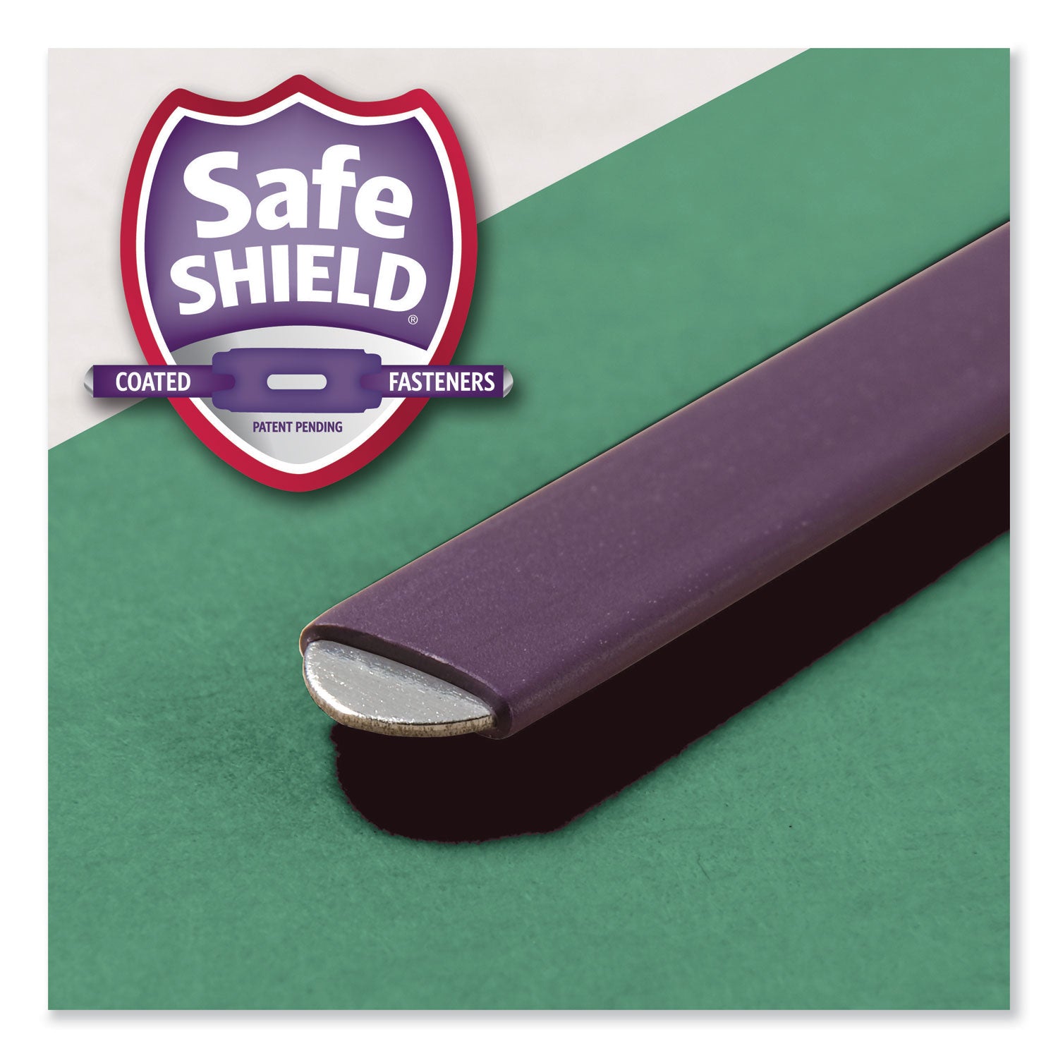Smead SafeSHIELD 2/5 Tab Cut Letter Size Recycled Classification Folders, 2" Expansion, 1 Divider, 2 Fasteners, Green, Heavy Duty Pressboard, 10/Box