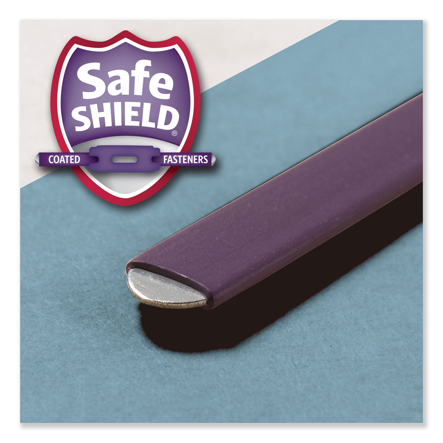 Smead SafeSHIELD 2/5 Tab Cut Letter Size Recycled Classification Folder, 2" Expansion, 1 Divider, Blue, Heavy Duty, Tear Resistant, 100% Recycled, 10/Box