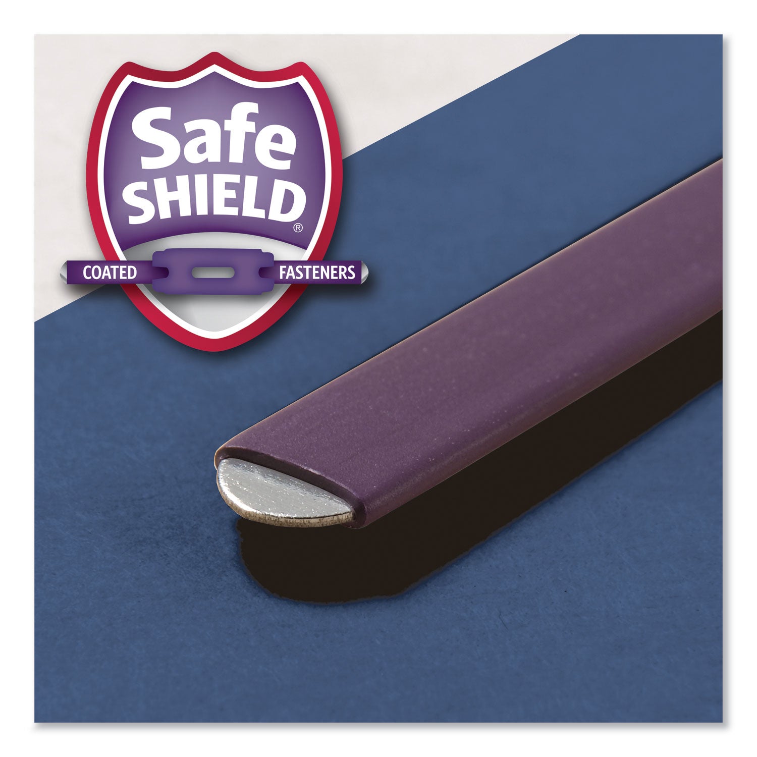 Smead SafeSHIELD 2/5 Tab Cut Letter Size Recycled Classification Folders, 2" Expansion, 2 Fasteners, 2 Dividers, 25 pt. Pressboard, Dark Blue, Heavy Duty, Tear Resistant, 100% Recycled, 10/Box
