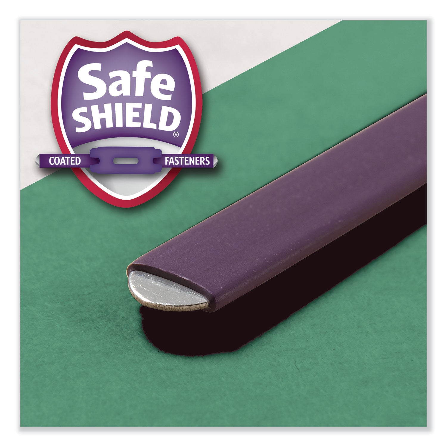 Smead SafeSHIELD 2/5 Tab Cut Legal Classification Folder, 8.5" x 14", 2" Expansion, 2 Fasteners, 2 Dividers, 25 pt. Pressboard, Green, 100% Recycled, 10/Box